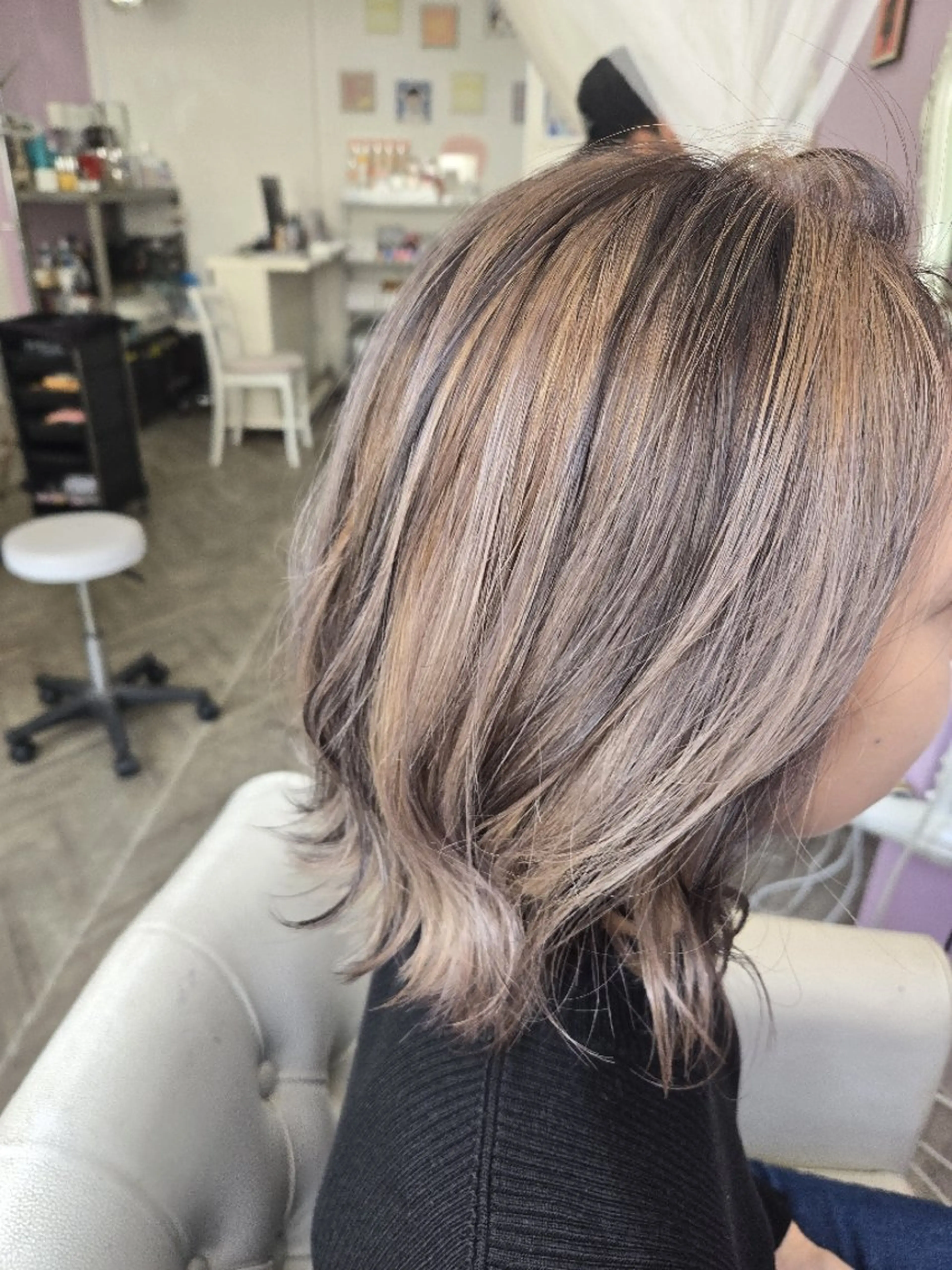 ミディアム カラー ヘアカラー トリートメント ナカシマ  アユミのヘアスタイル