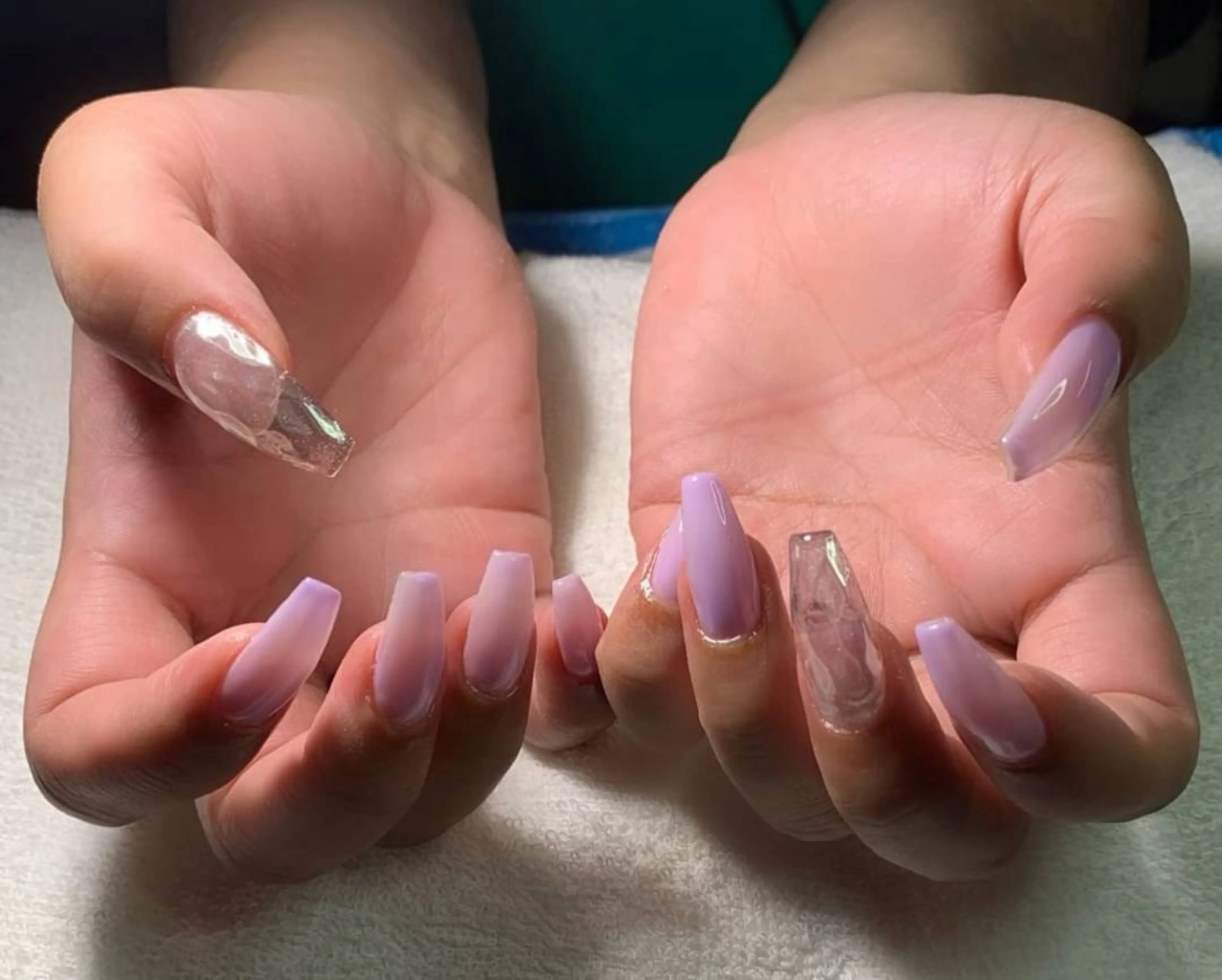 ネイル 長さ出し ミラーネイル ハンドネイル フットネイル MHR nailのネイルデザイン