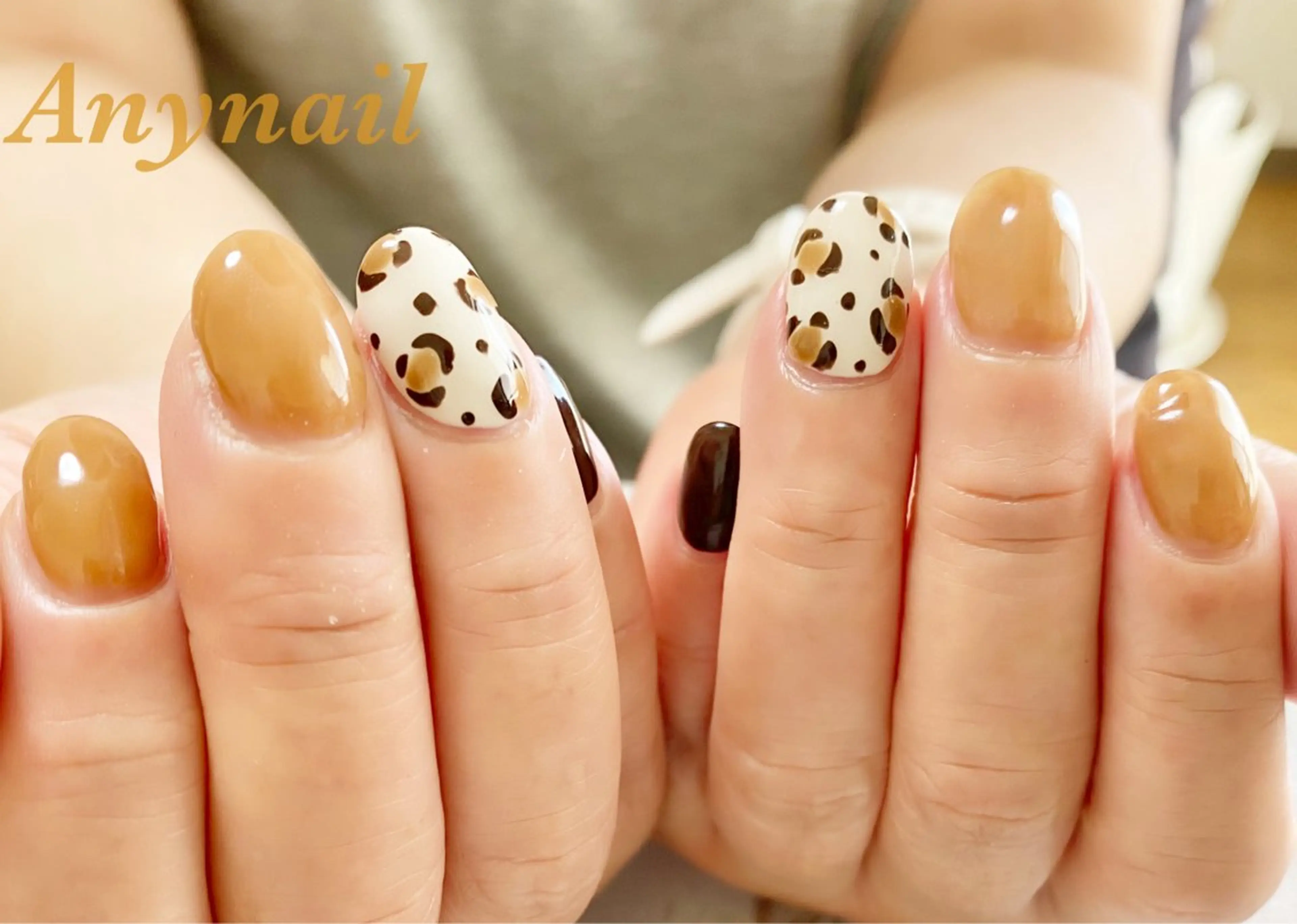 ネイル アニマル柄 ブルー 岩澤 恵子のネイルデザイン