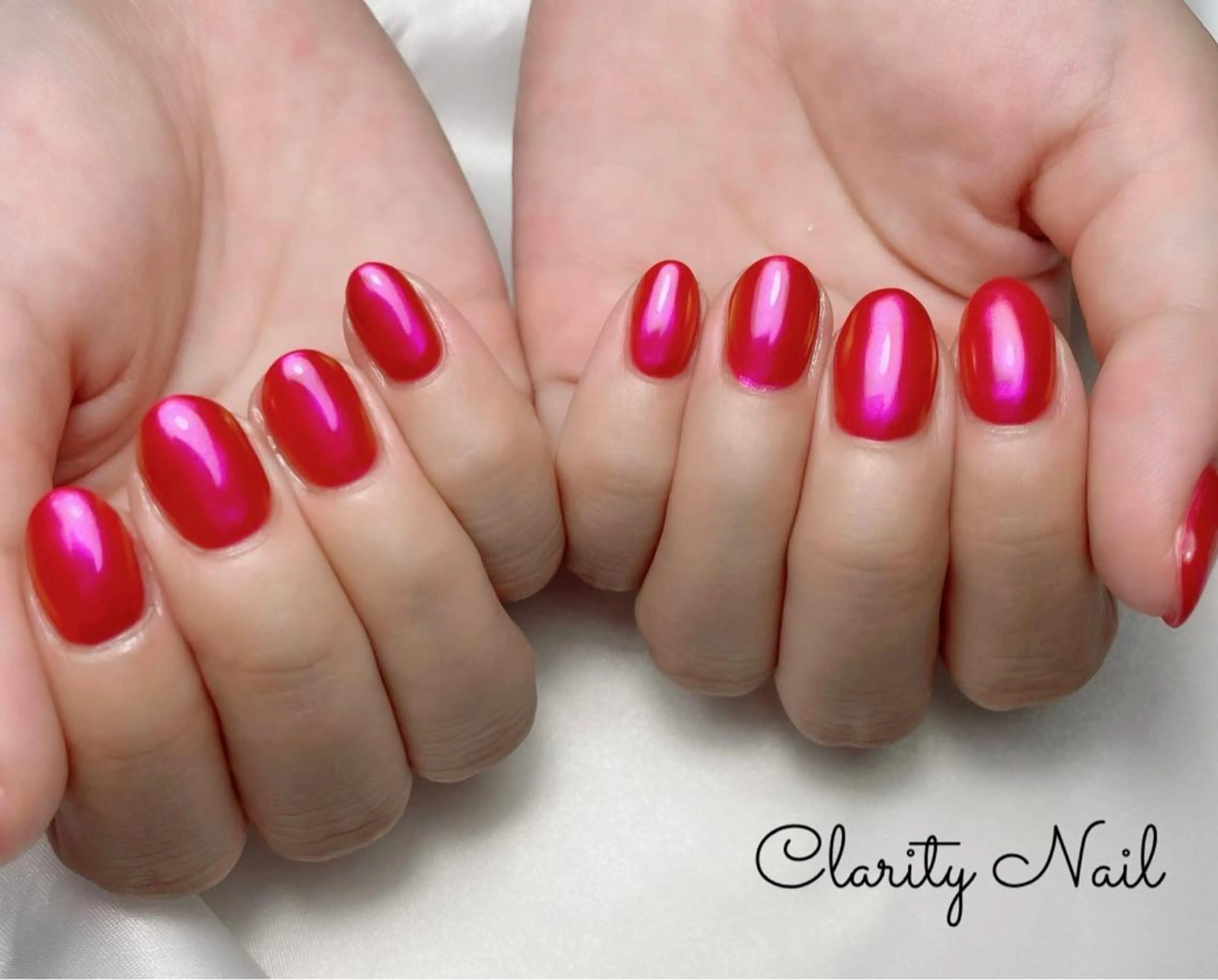 ネイル オーロラネイル ワンカラーネイル ハンドネイル Clarity Nailのネイルデザイン