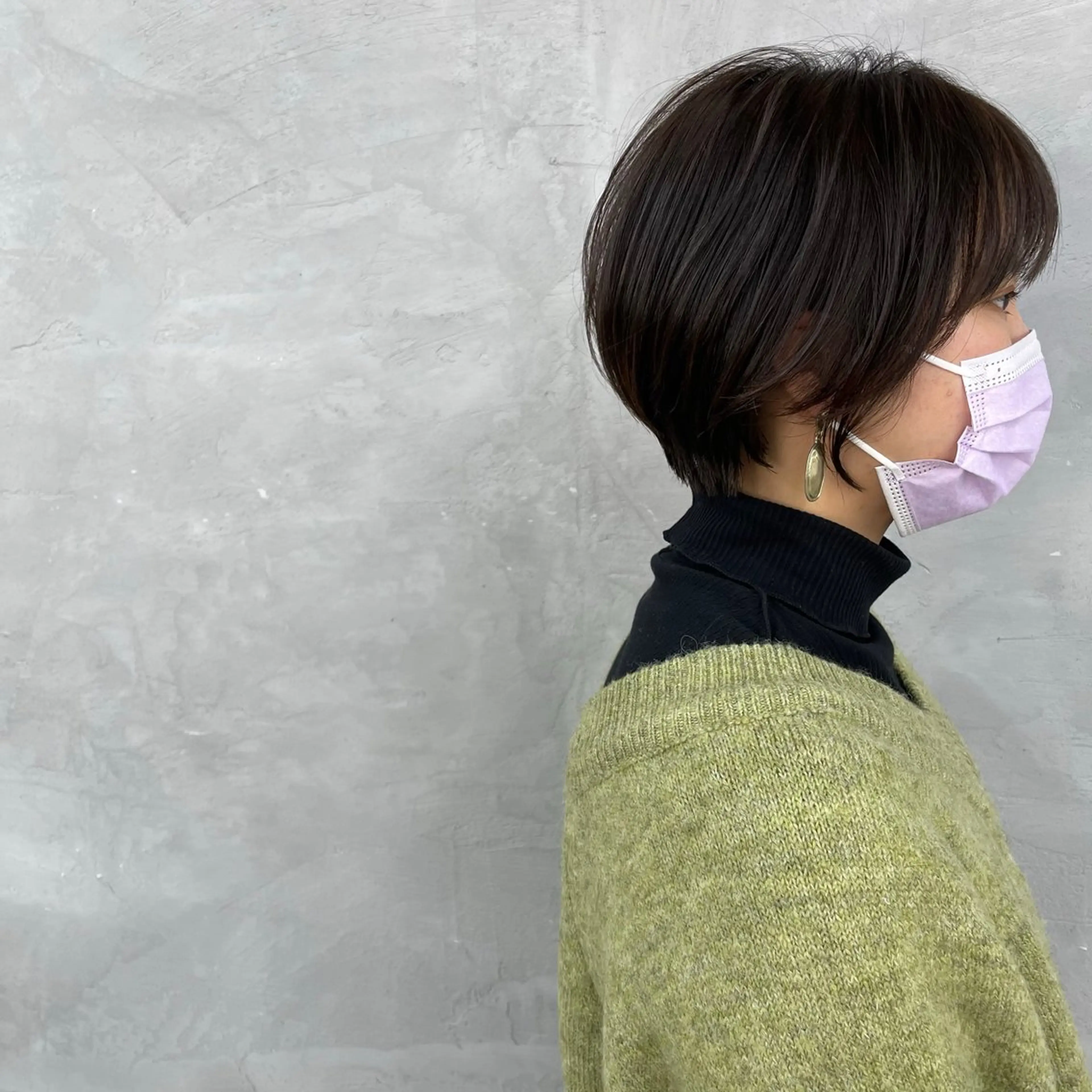 ショート カラー ショートボブ 丸みショート ブラウンカラー ダークブラウン ボブ カット ヘアカラー トリートメント 田畑 智規のヘアスタイル