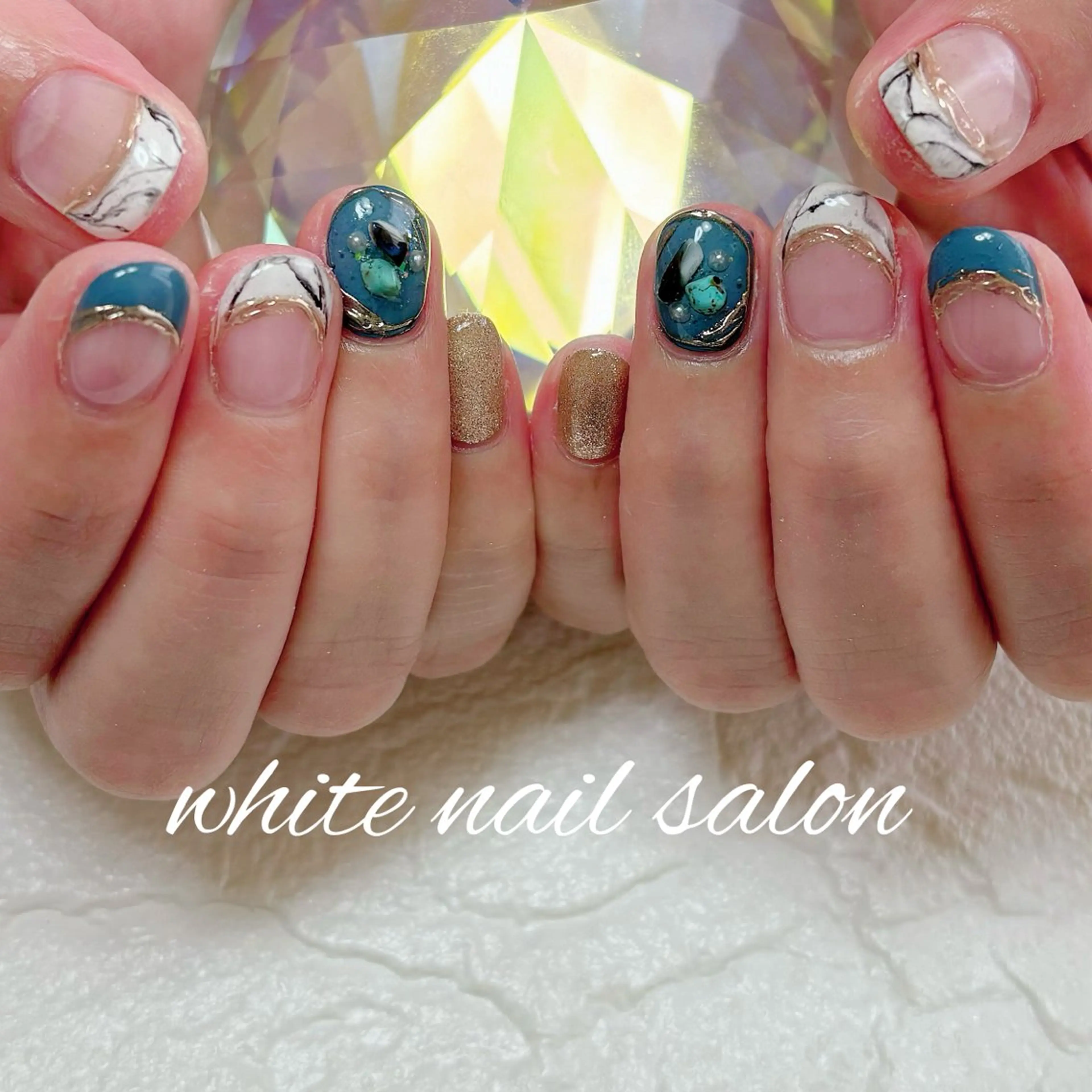 ネイル ホワイト ハンドネイル white nail salonのネイルデザイン