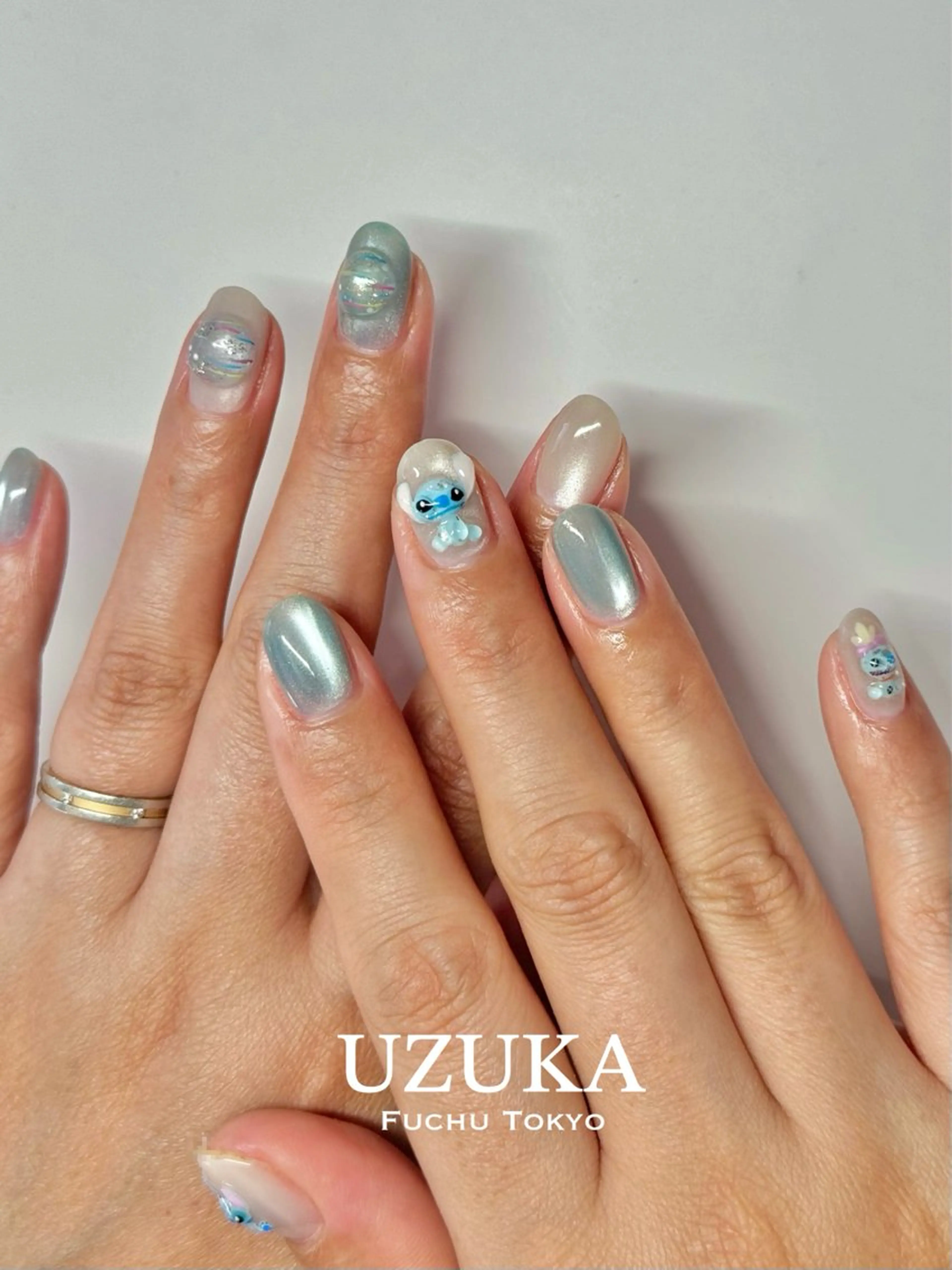 ネイル マグネットネイル 夏ネイル ヨーヨーネイル 【 enn 】 Uzuka Yukaのネイルデザイン