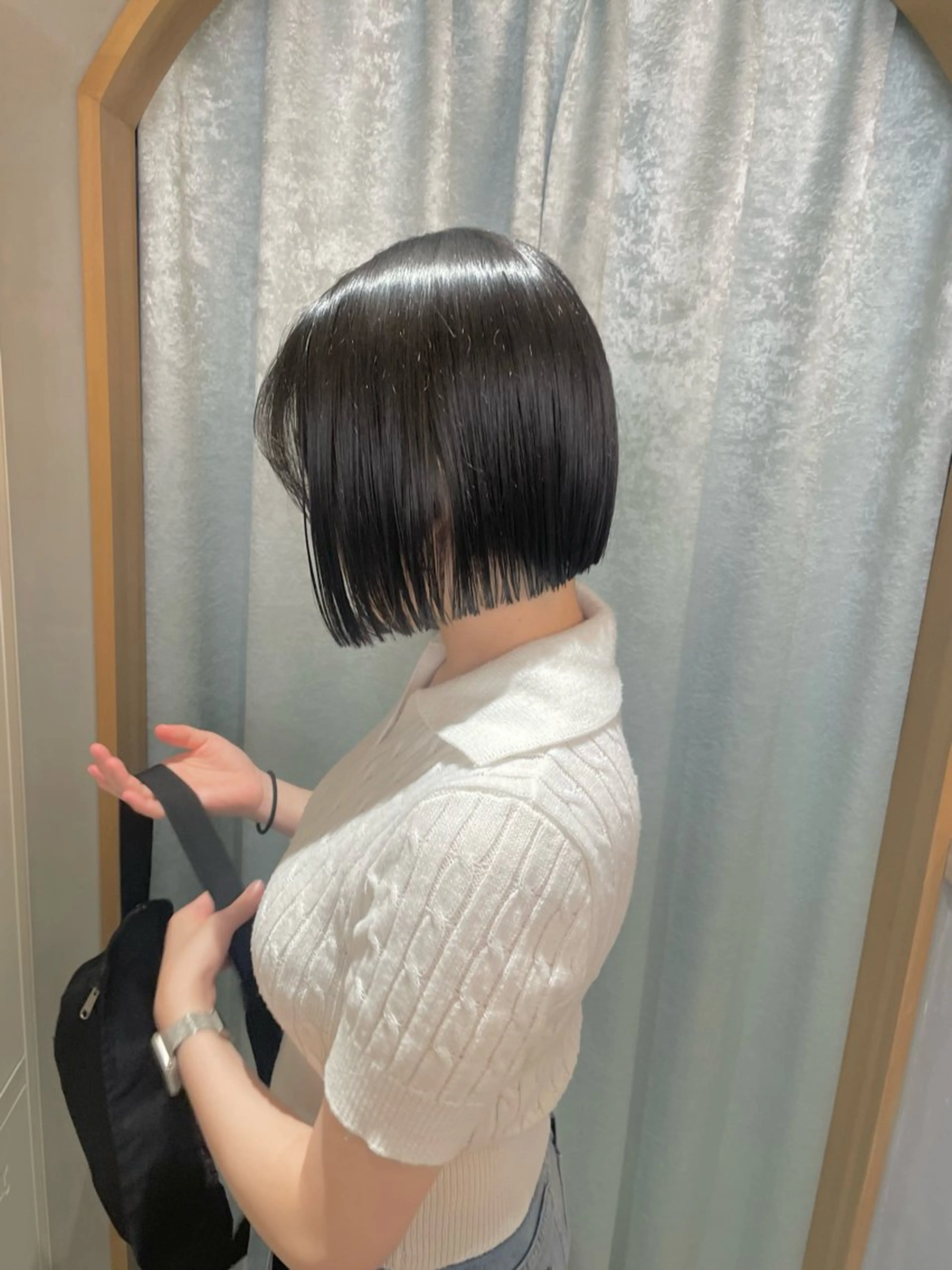 ショート カット ヘアカラー トリートメント オリーブベージュ/シ ョートボブたまき🧡のヘアスタイル