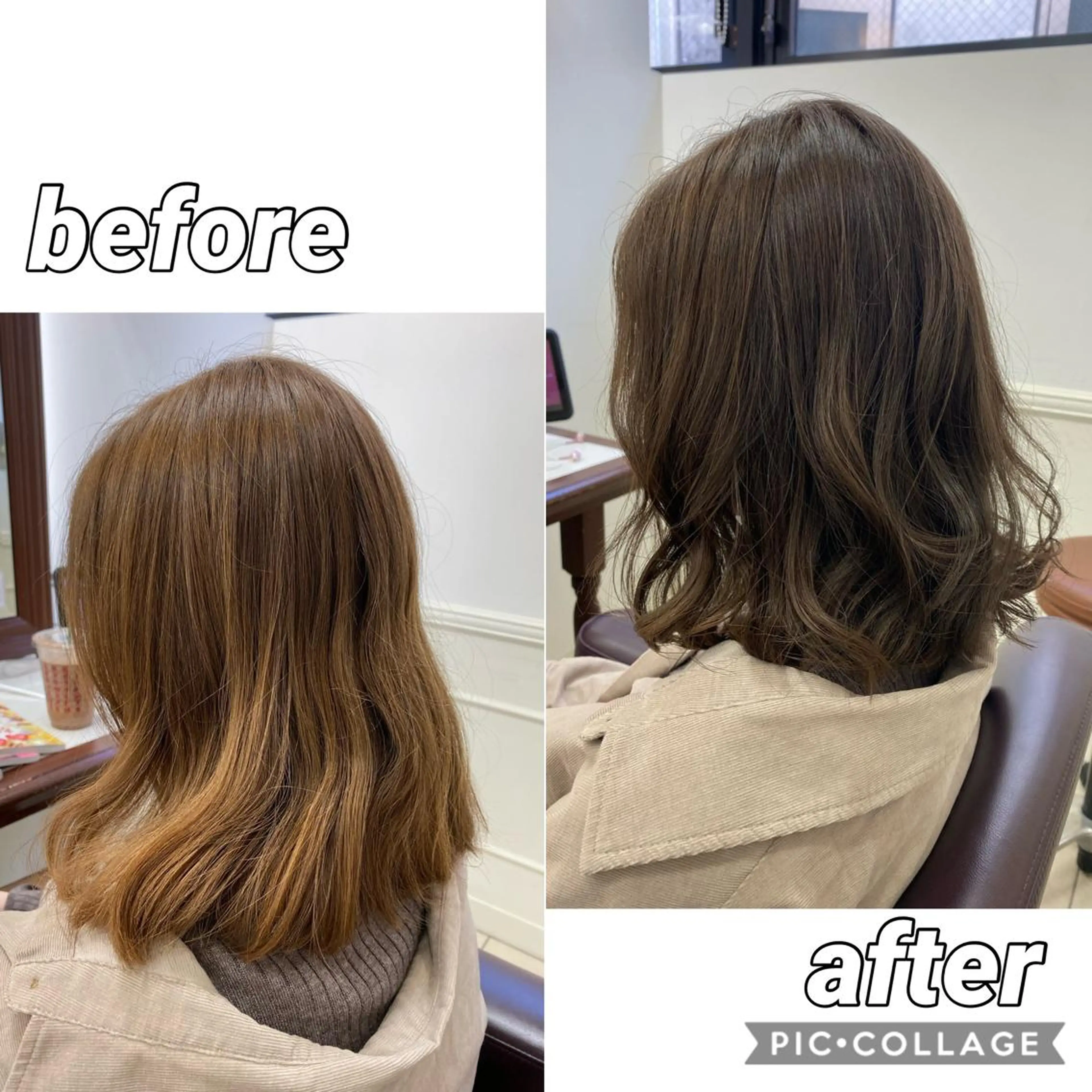 ショート カラー グレージュ 🫧髪質改善×艶髪 🫧根本泰成🫧のヘアスタイル