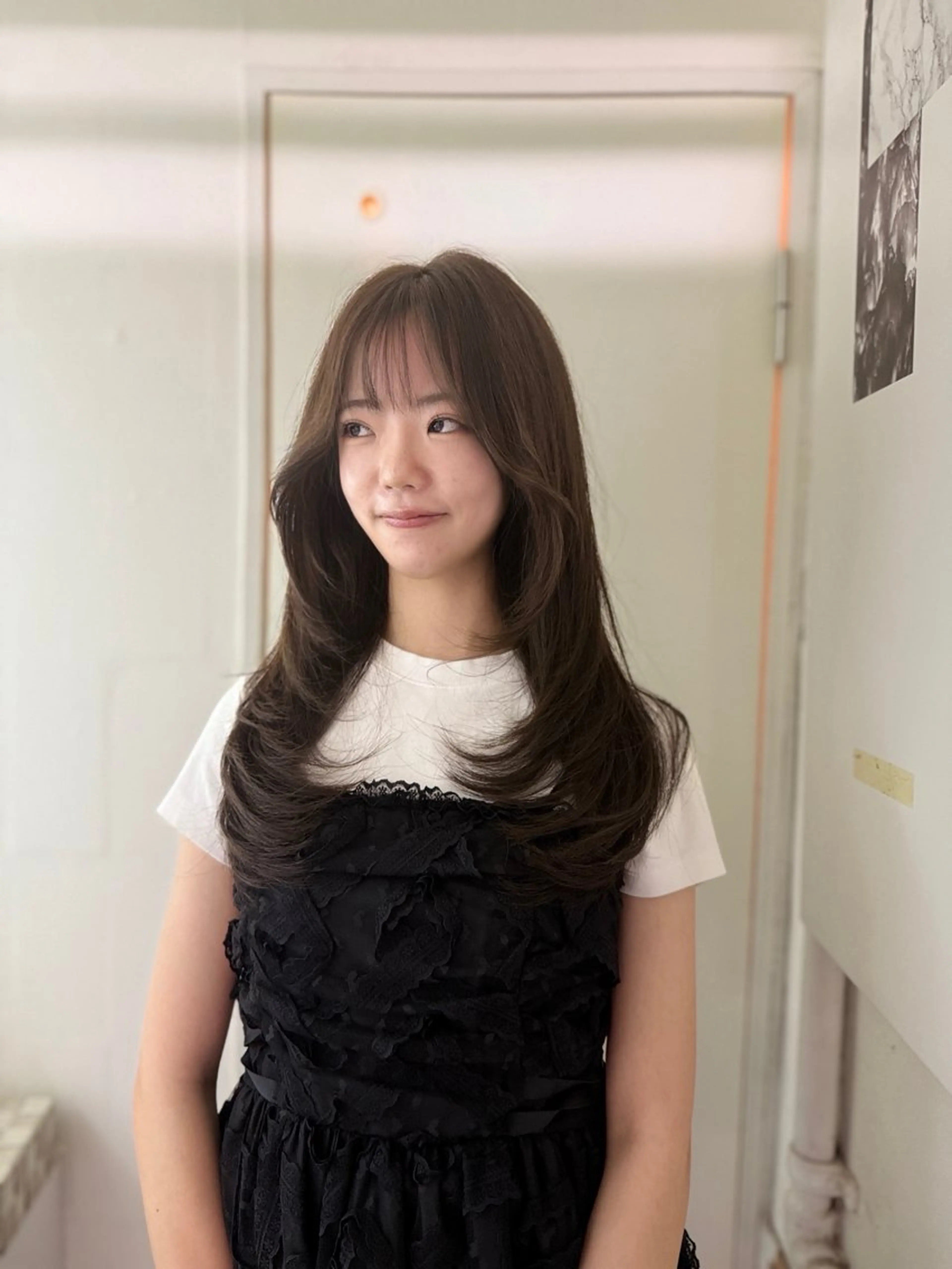 ロング カラー ヘアアレンジ レイヤーカット カット ヘアカラー トリートメント opus 店長大和 レイヤー/赤み消しのヘアスタイル