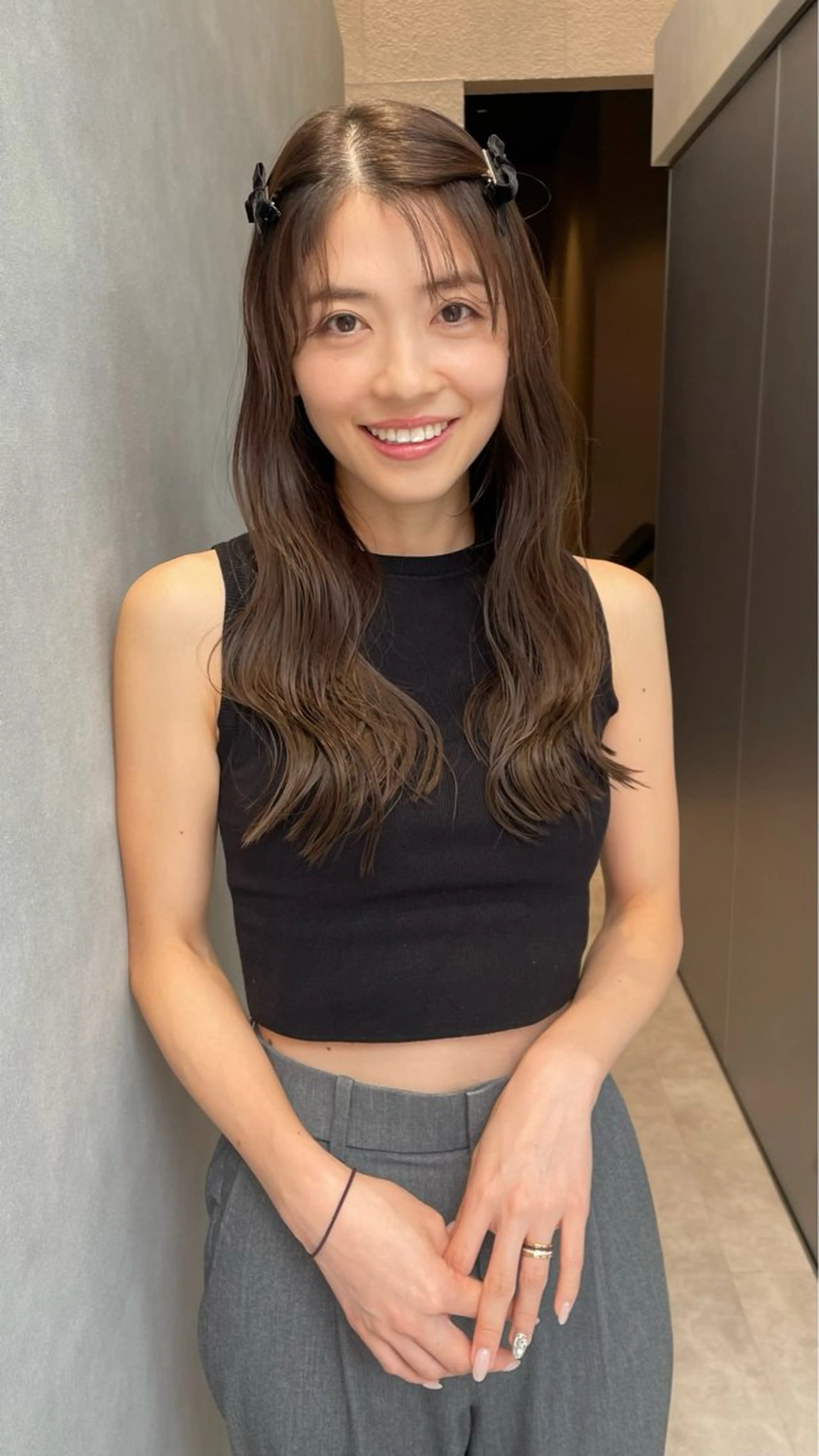 セミロング カラー カット ヘアカラー トリートメント ヘアセット 韓国メンズヘア　ミル クティボブ　足立佳代のヘアスタイル