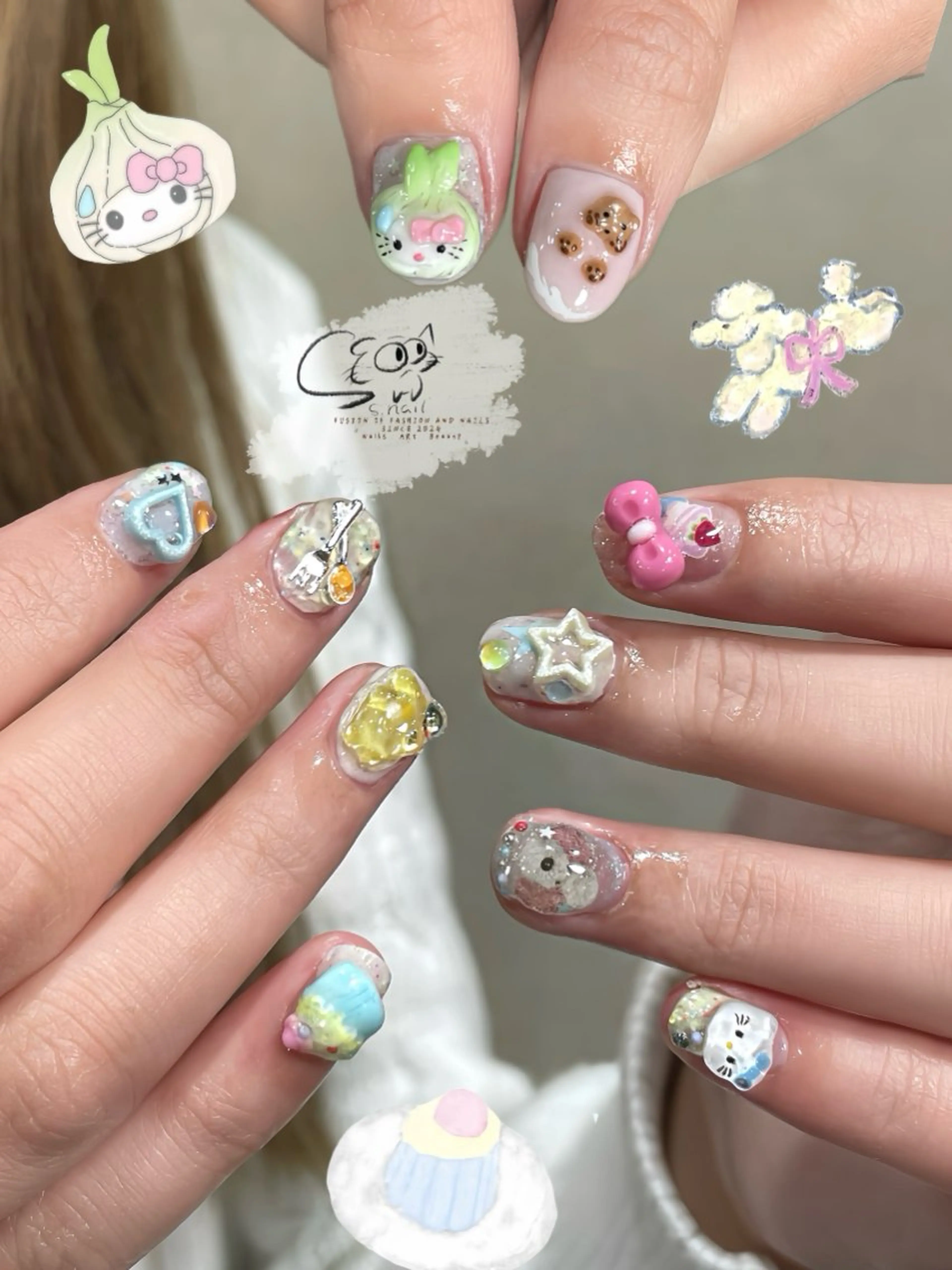 ネイル アートネイル チークネイル フレンチネイル グラデーション マグネットネイル S.nail _のネイルデザイン