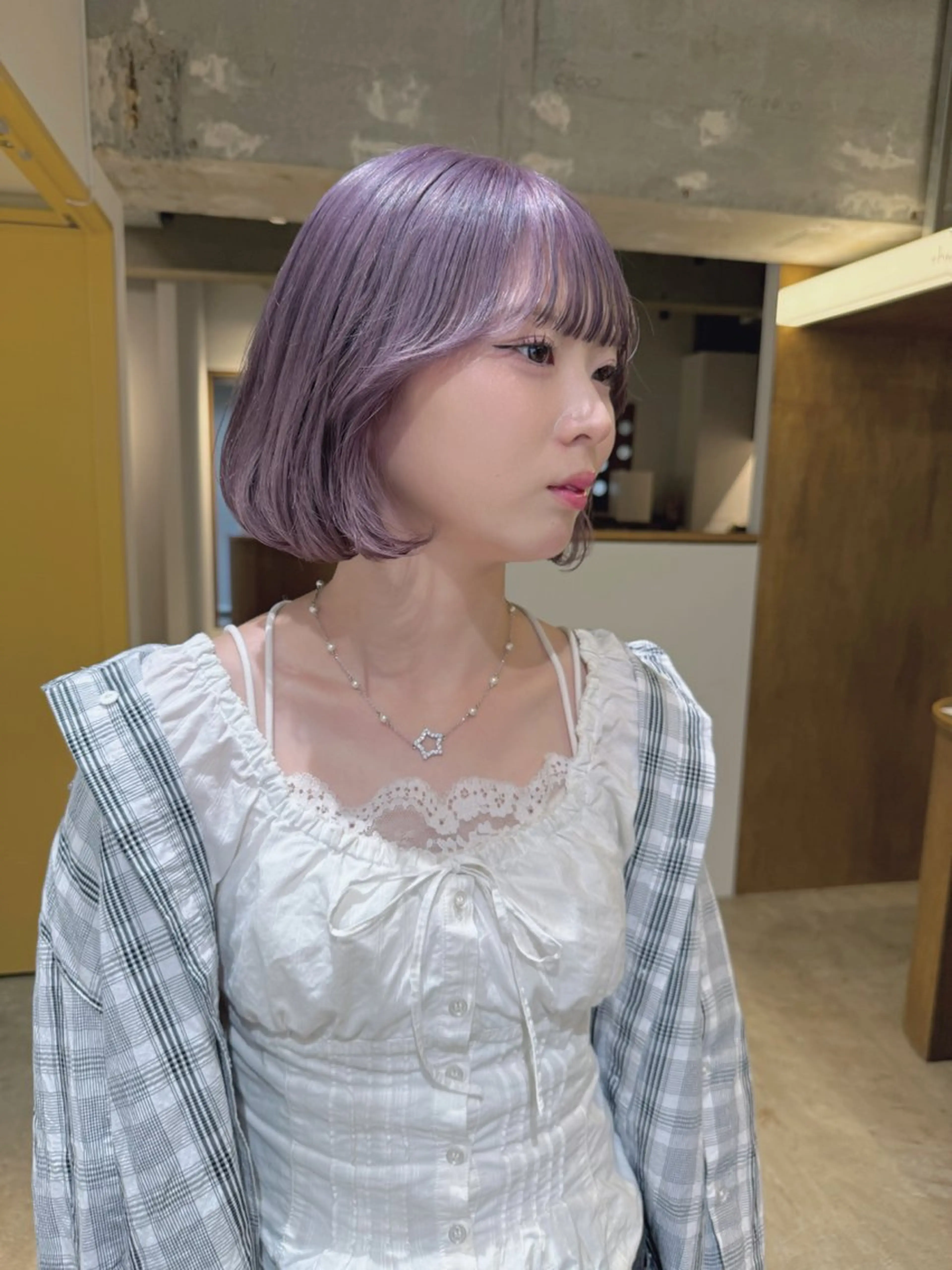 ショート カラー ラベンダーカラー miyuki .のヘアスタイル