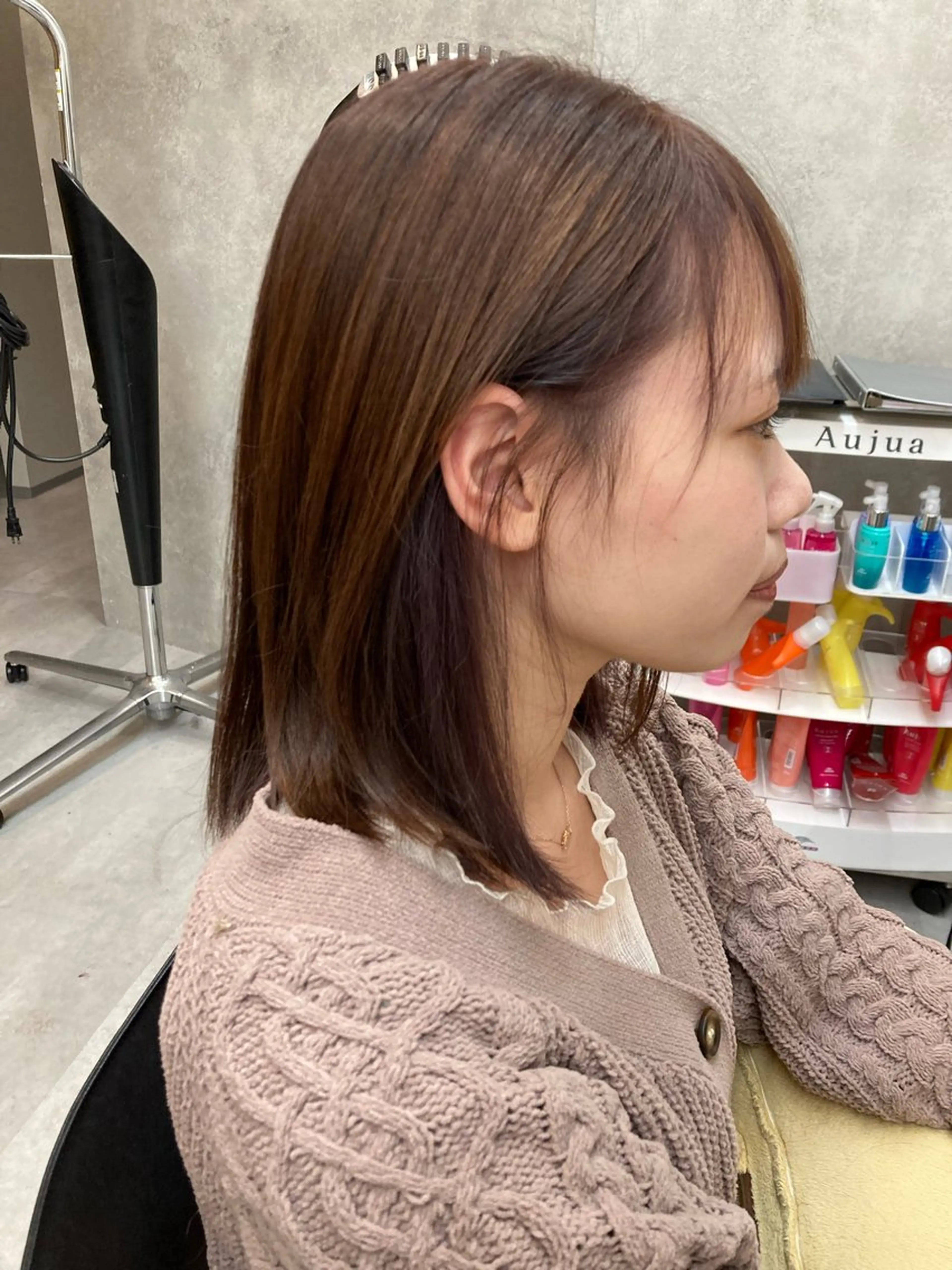 カラー ブラウンカラー ピンクカラー 樋口 江理香のヘアスタイル