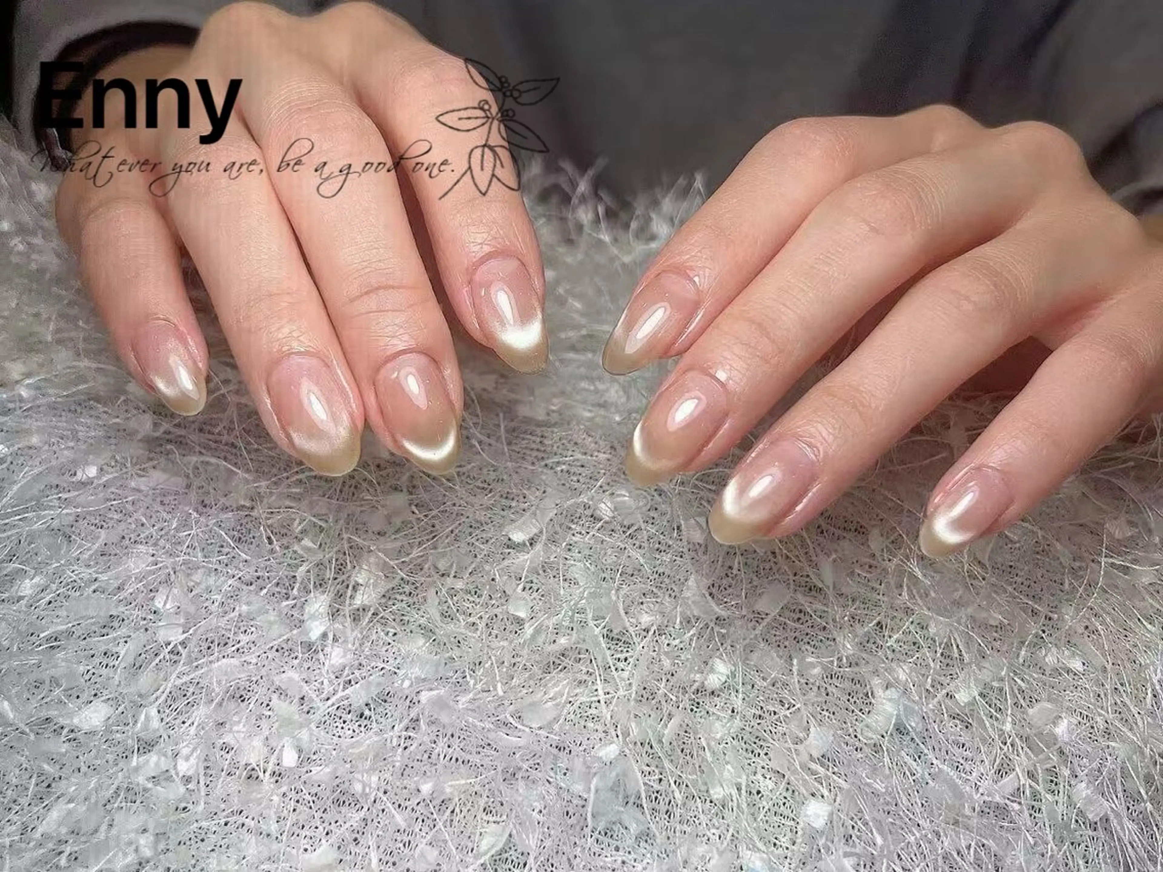 ネイル チークネイル フットネイル フレンチネイル ジェルネイル ガラスフレンチ ハンドネイル エニ Andyのネイルデザイン