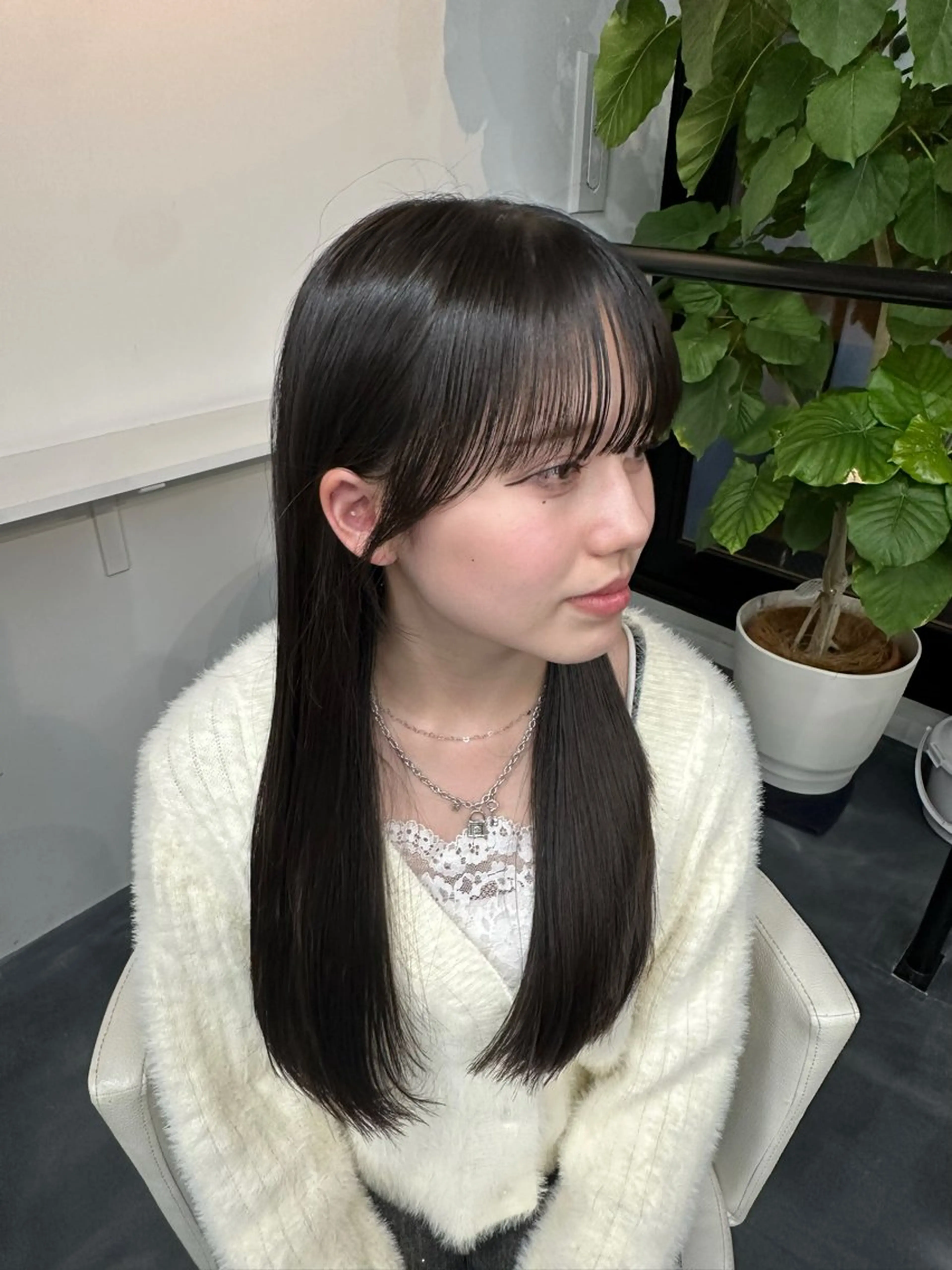 🫧『12月限定』朝を楽に♪前髪縮毛矯正×前髪カット×2step AMASIAトリートメントの写真