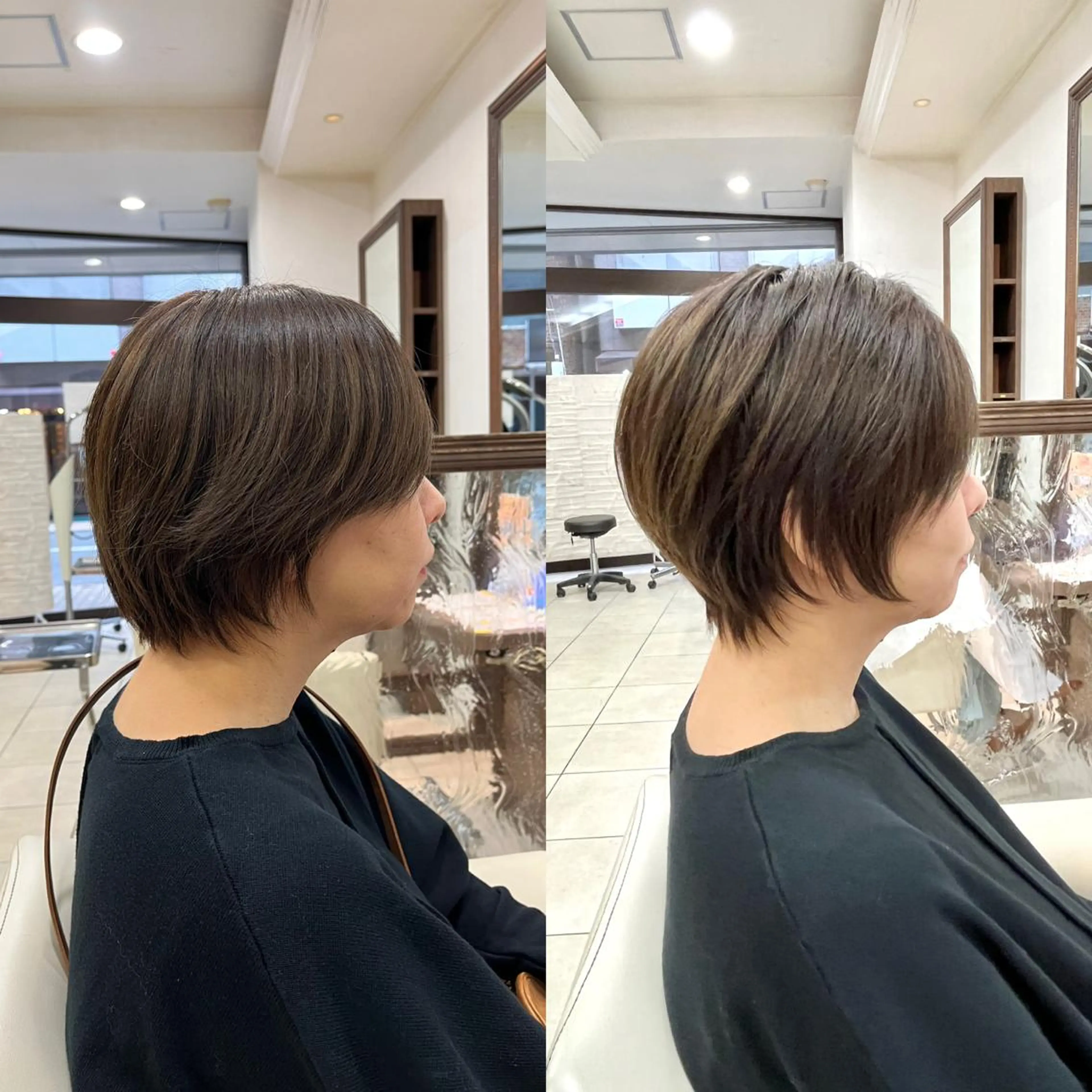 ショート ショートボブ ハンサムショート ボブ ハイライト 髪質改善 カット ヘアカラー トリートメント 《大人気髪質改善》 プログレス国分寺店のヘアスタイル