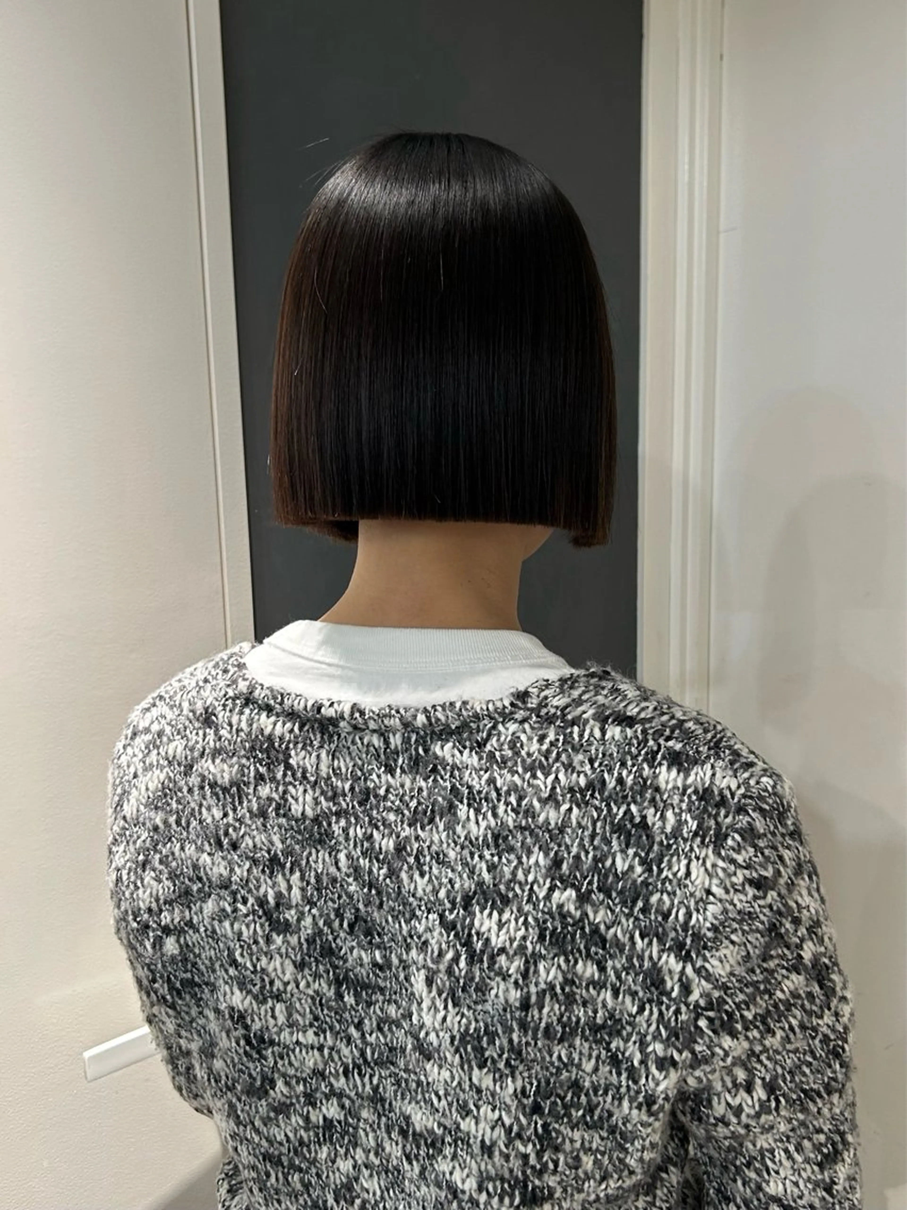 ショート カット 縮毛矯正 トリートメント えり 堀江/ボブ /透明感/レイヤーのヘアスタイル