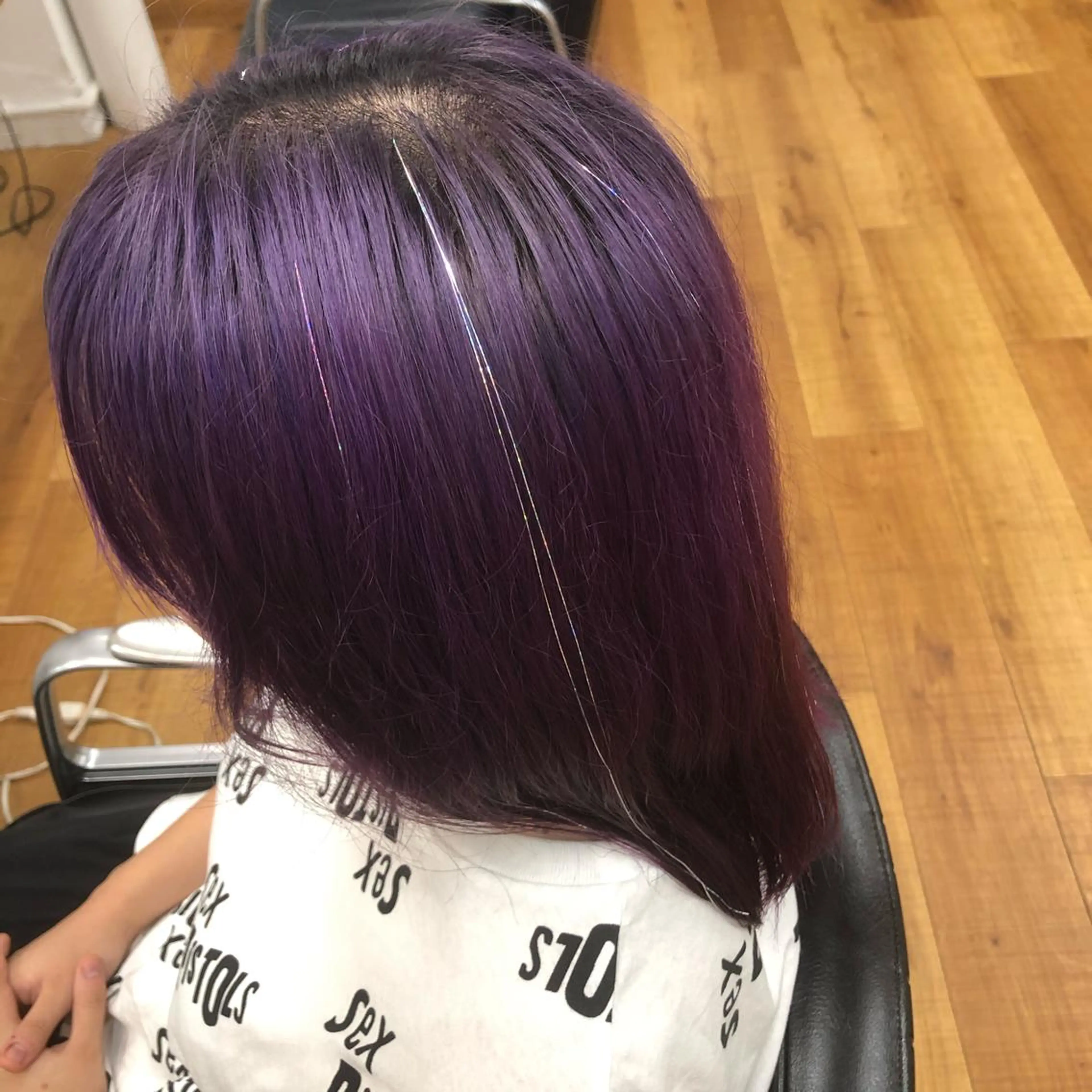 ロング カラー バイオレットカラー トリートメント 水澤 翔のヘアスタイル