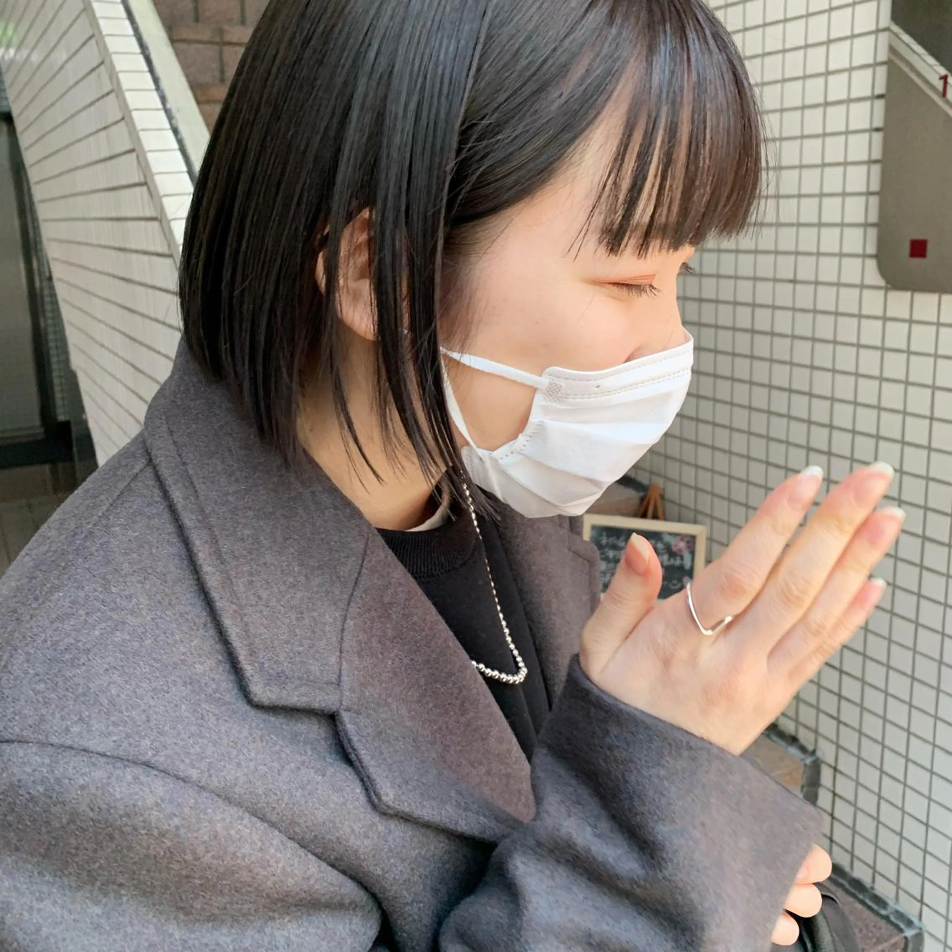 ミディアム カラー ヘアアレンジ 🫧透明感カラー/ ボブ/小笠原汐海🪽のヘアスタイル