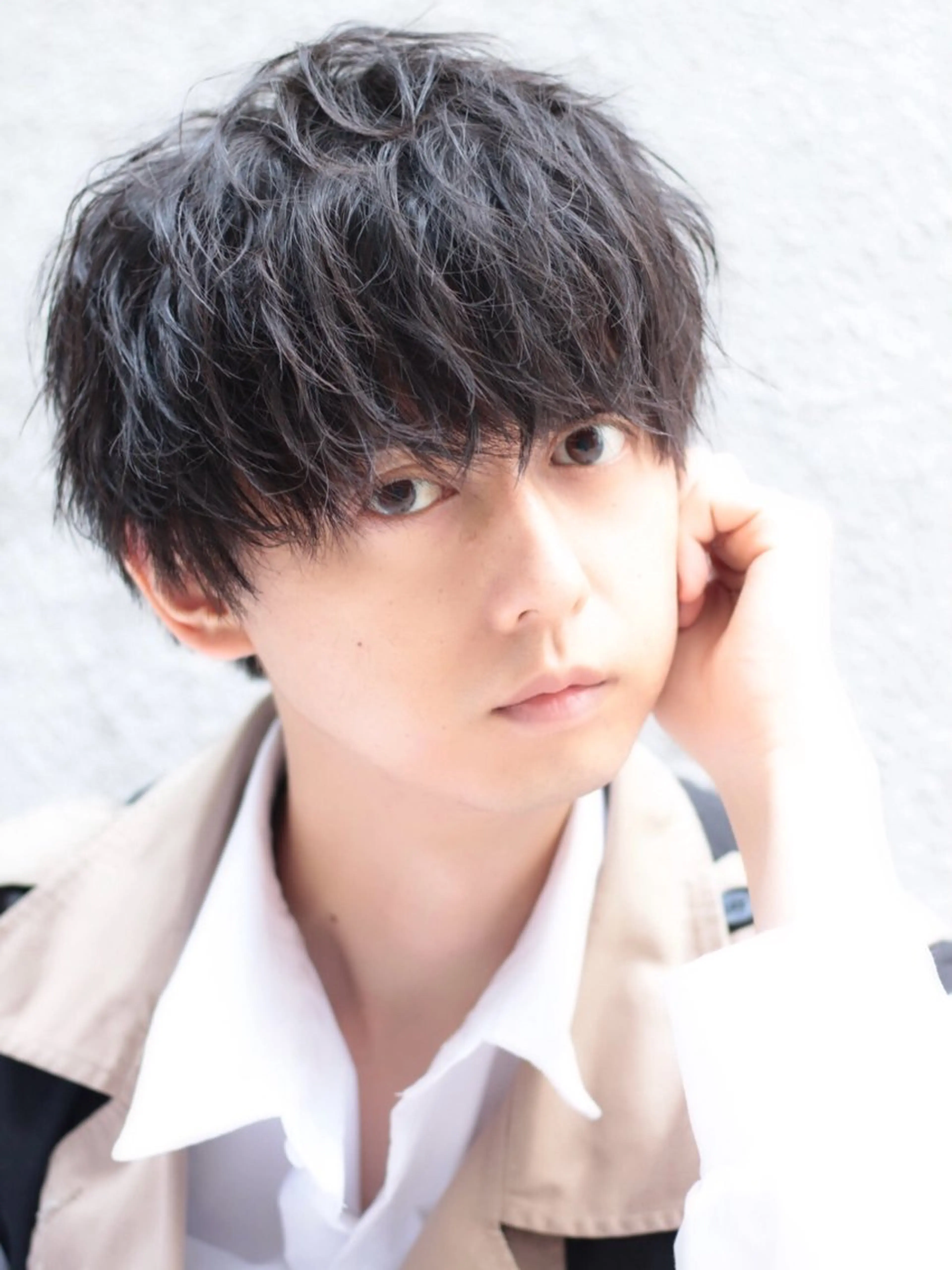 ミディアム パーマ メンズ マッシュ カット パーマ ヘアセット ショートヘア🔥メン ズ特化パーマ/そめやのヘアスタイル