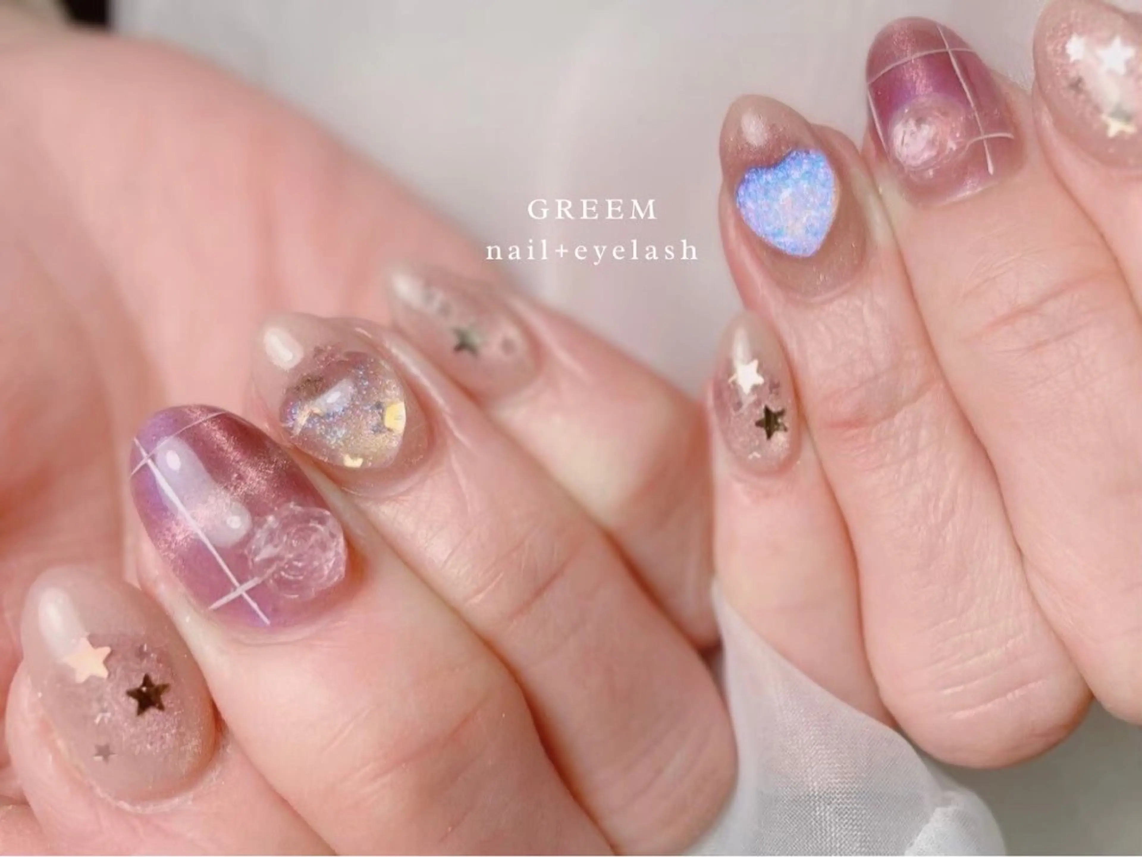 ネイル ピンク ハンドネイル GREEM グリームのネイルデザイン