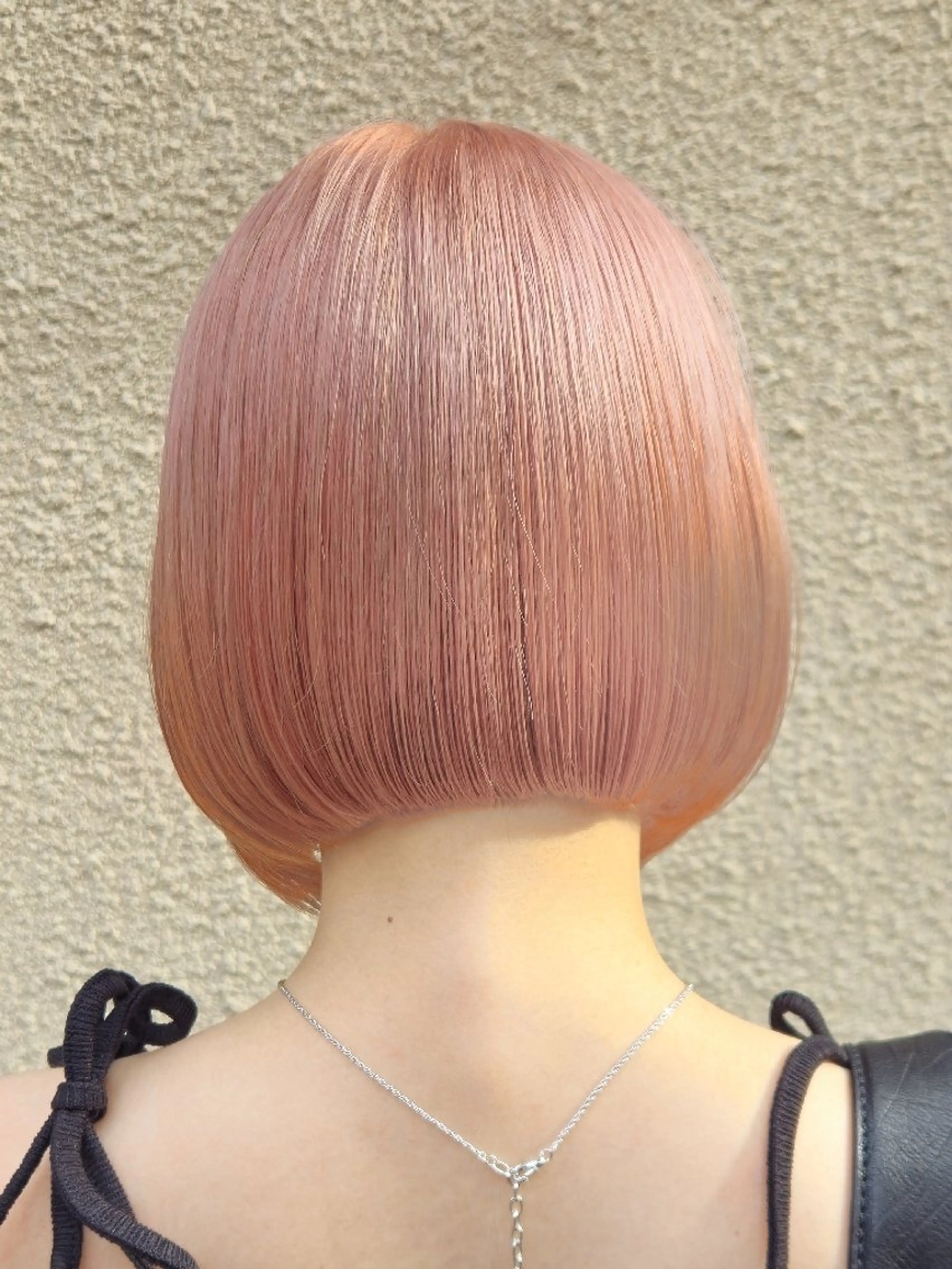 ショート カラー ベージュカラー 透明感カラー ピンクカラー ボブ カット パーマ ヘッドスパ YOKUTO/今日 ⭕️ブリーチパーマのヘアスタイル