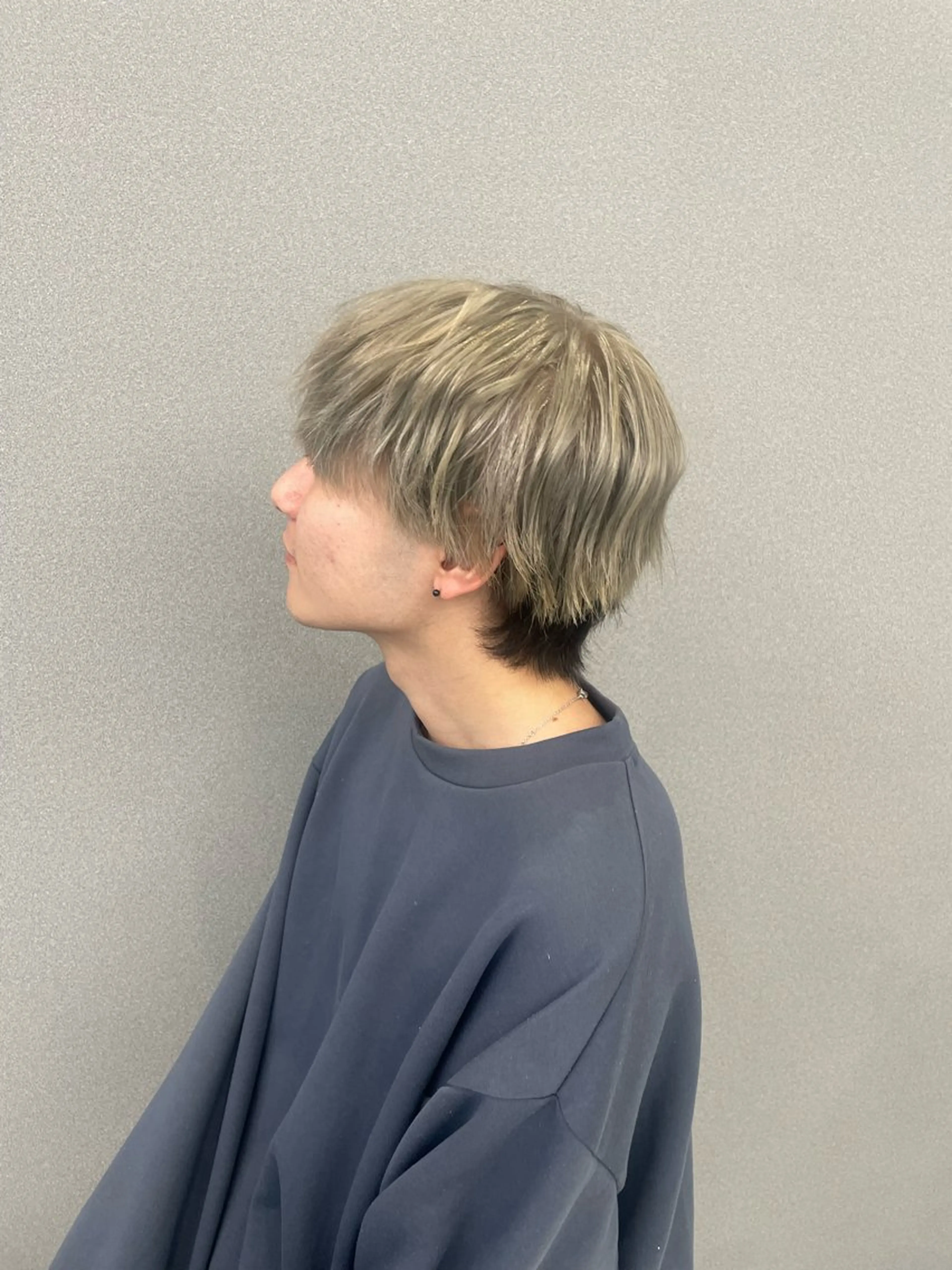 カラー メンズ メンズウルフ🐺♡ ブリーチ♡ヘアメ🎀のヘアスタイル