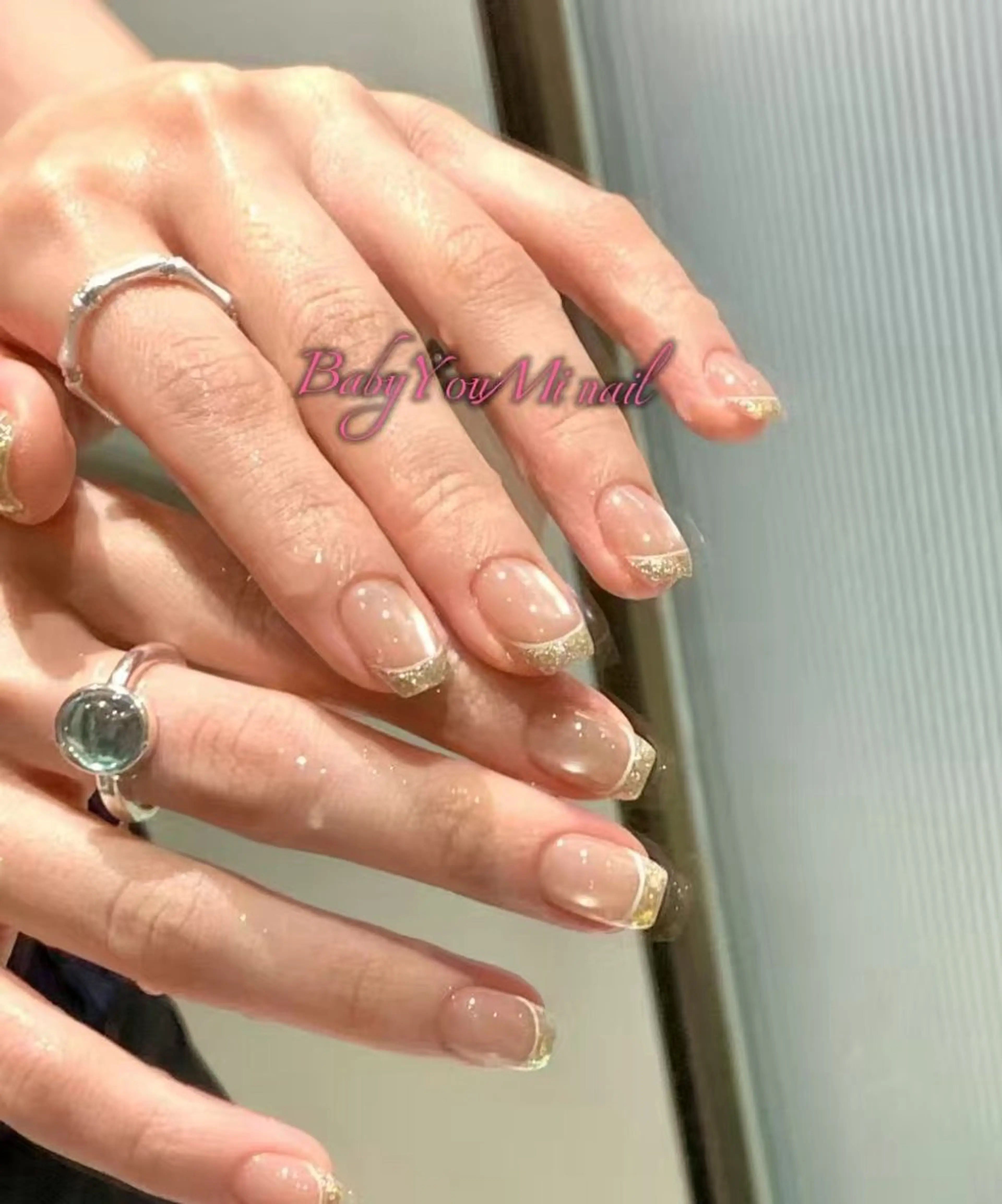 ネイル オーロラネイル フラワーネイル フットネイル フレンチネイル ジェルネイル ハンドネイル BabyYouMi nailのネイルデザイン