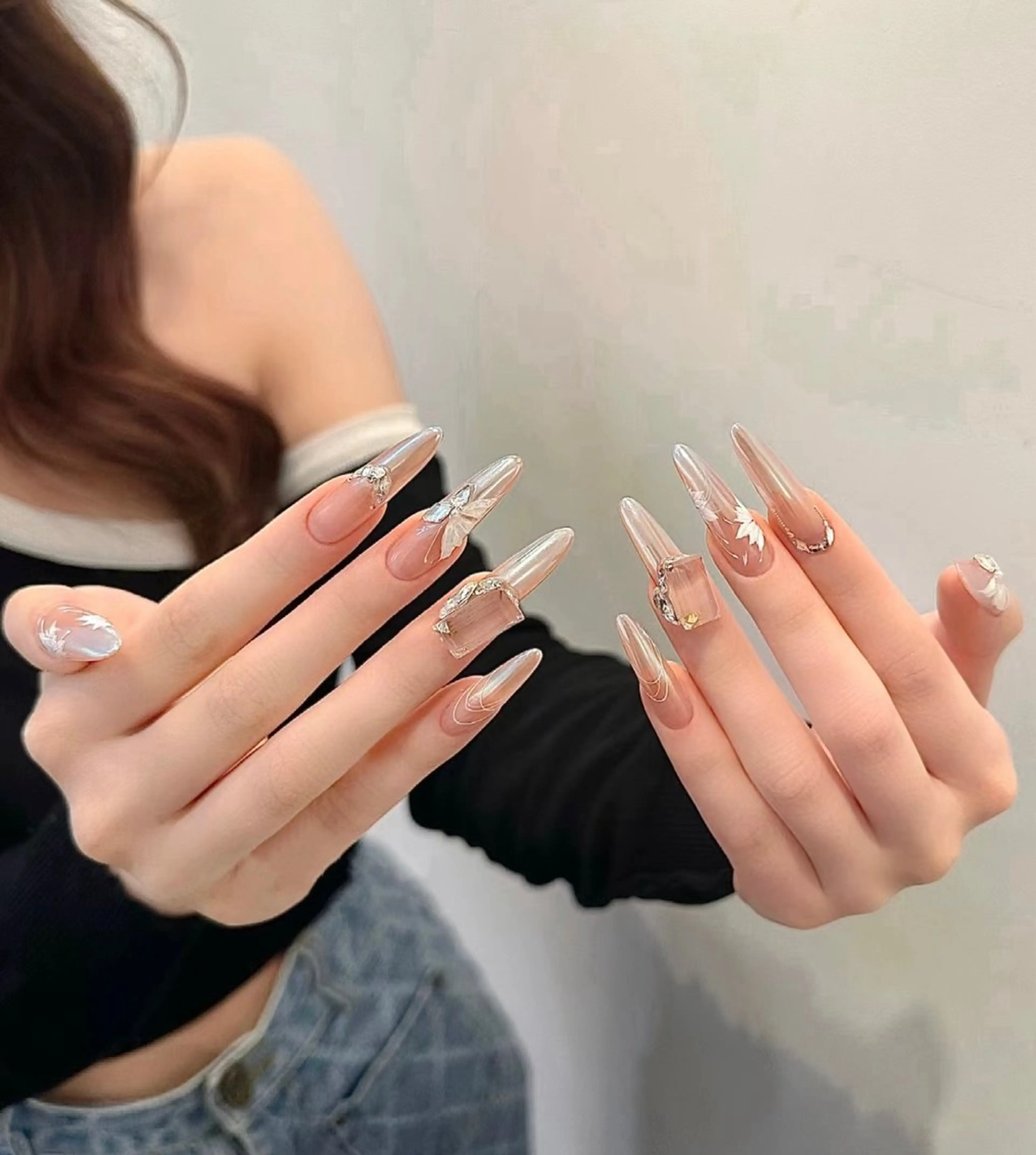 ネイル オーロラネイル グラデーション BabyYouMi nailのネイルデザイン