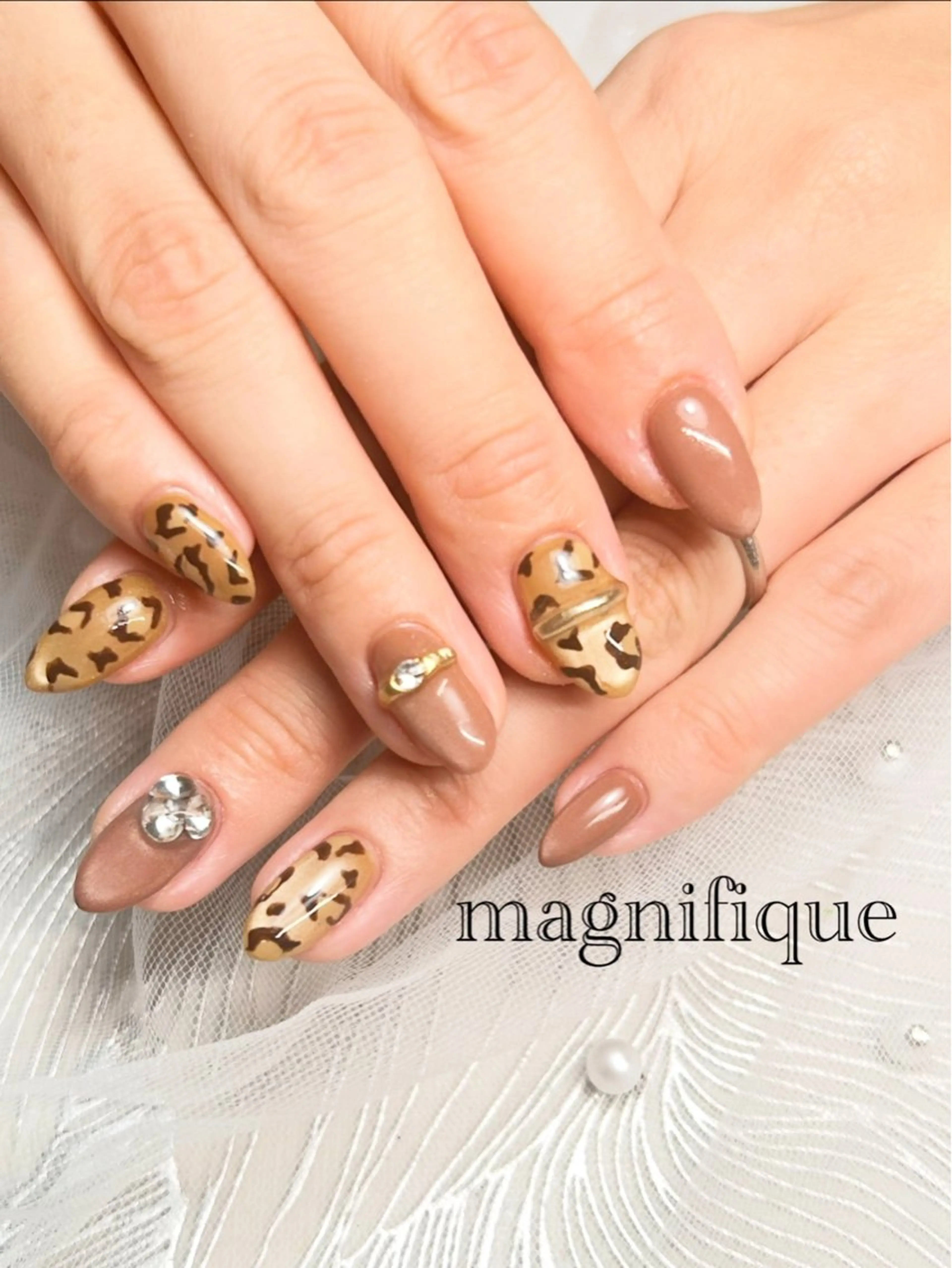 ネイル アートネイル ロングネイル マグネットネイル ショートネイル 冬ネイル プライベートサロン マニフィークのネイルデザイン