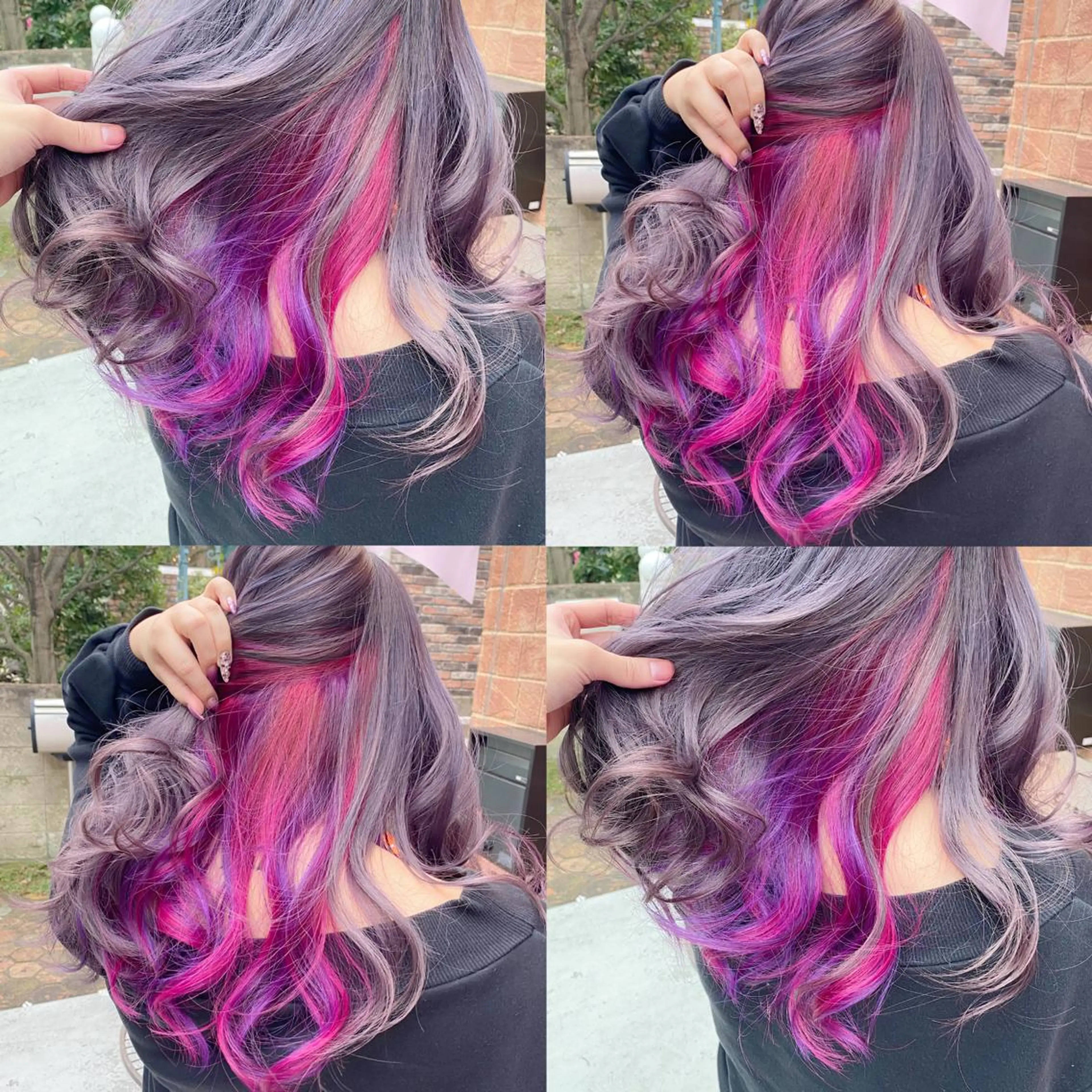 ロング カラー ヘアアレンジ ヘアカラー トリートメント TAKUMAブリーチ /切りっぱなし🪽のヘアスタイル