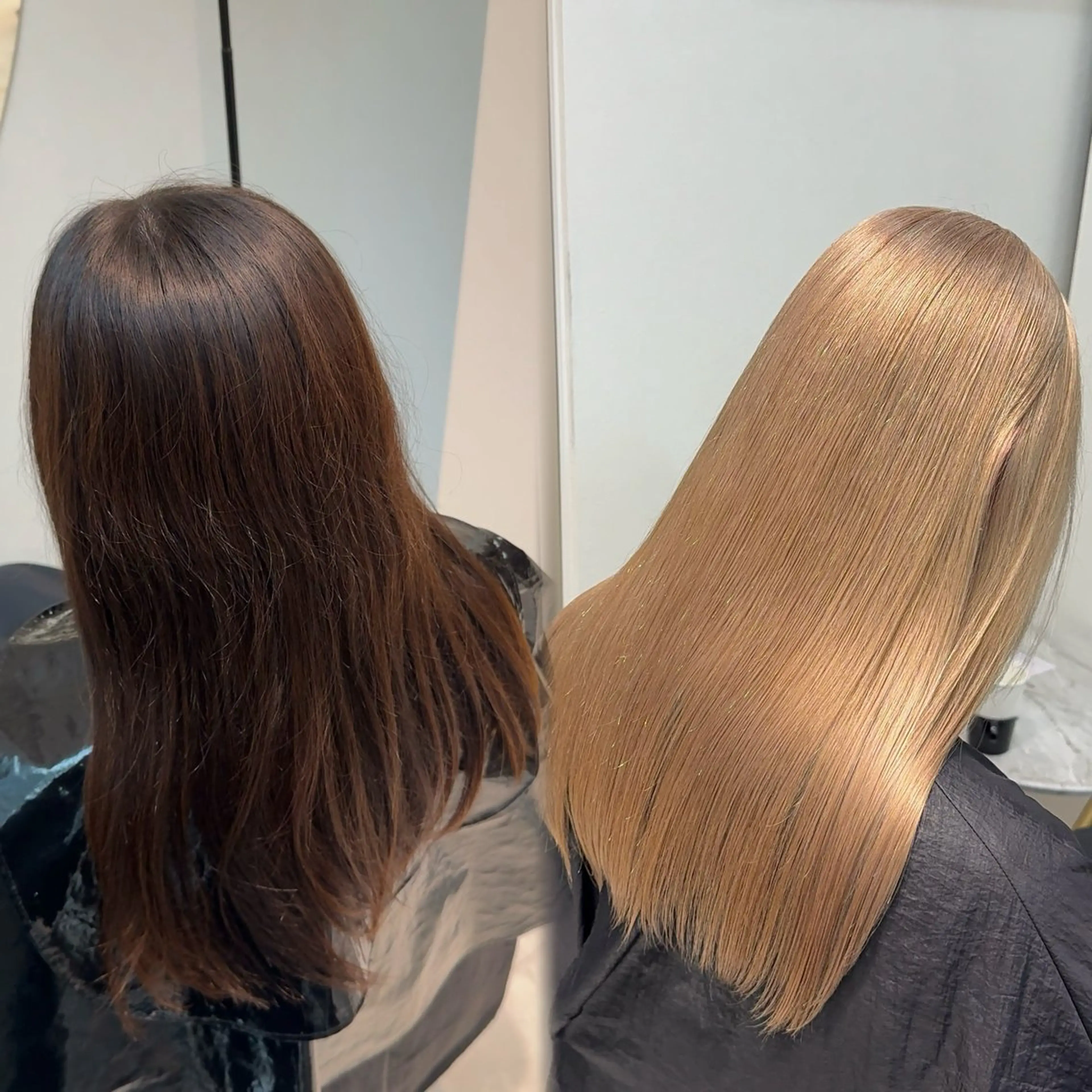 ミディアム カラー ヘアアレンジ ベージュカラー ブリーチ ブロンド デザインカラー ミルクティーベージュ ヘアカラー 【🥀履歴修正🥀】 ハイトーン職人/拓真のヘアスタイル