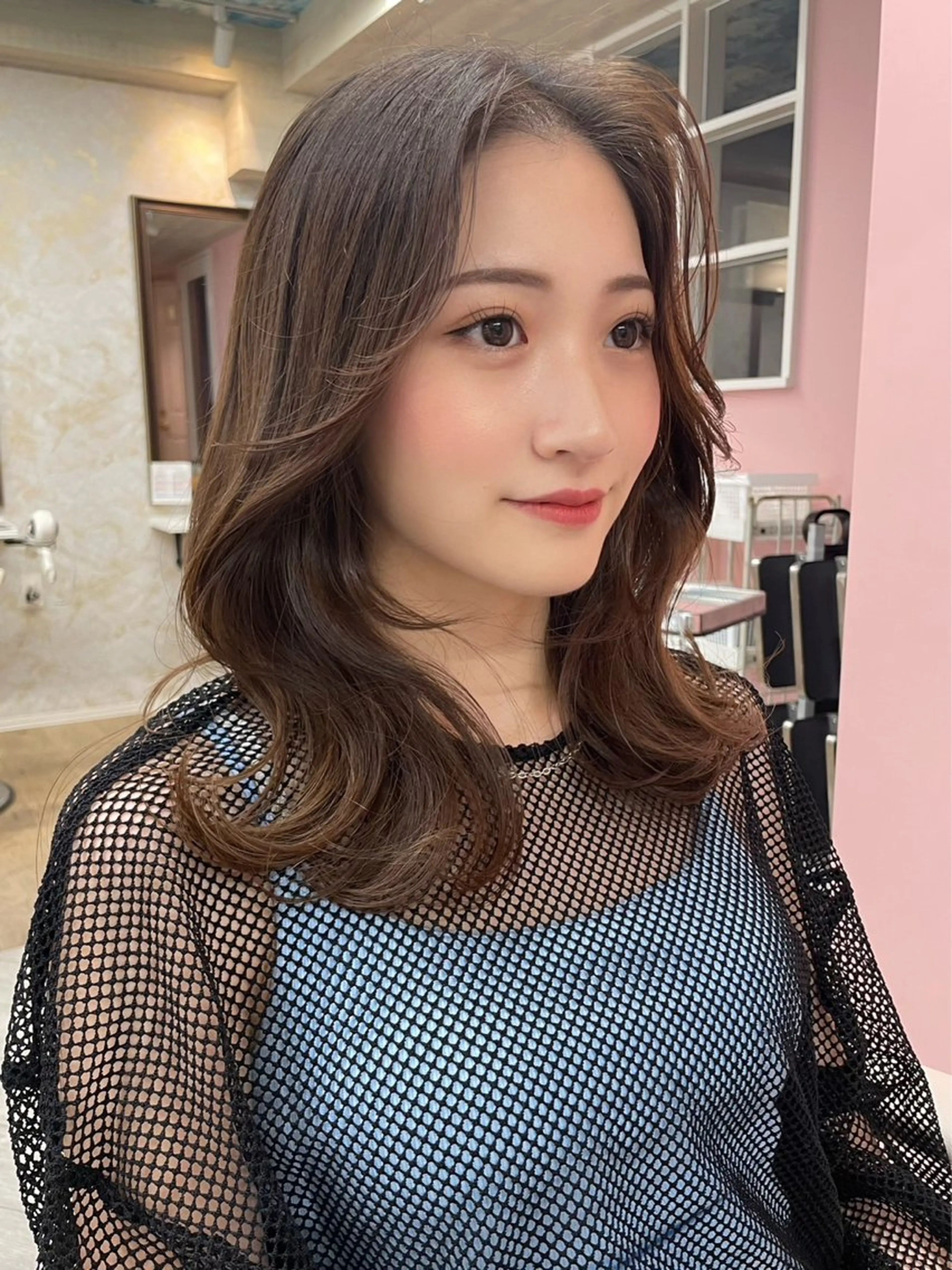 セミロング 梅田/韓国ヘア /アレンジ/manaのヘアスタイル