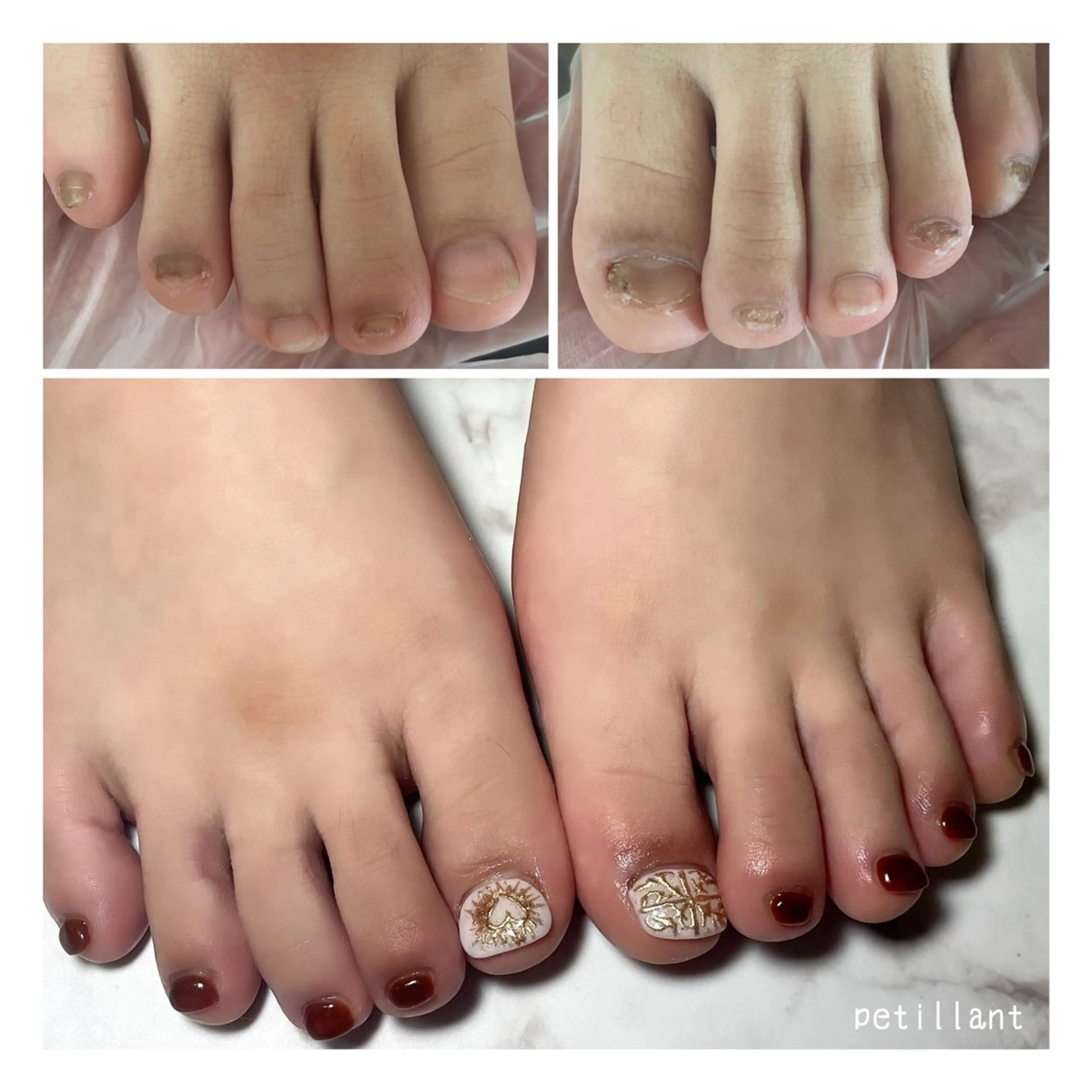 ネイル 長さ出し nail salon petillantのネイルデザイン