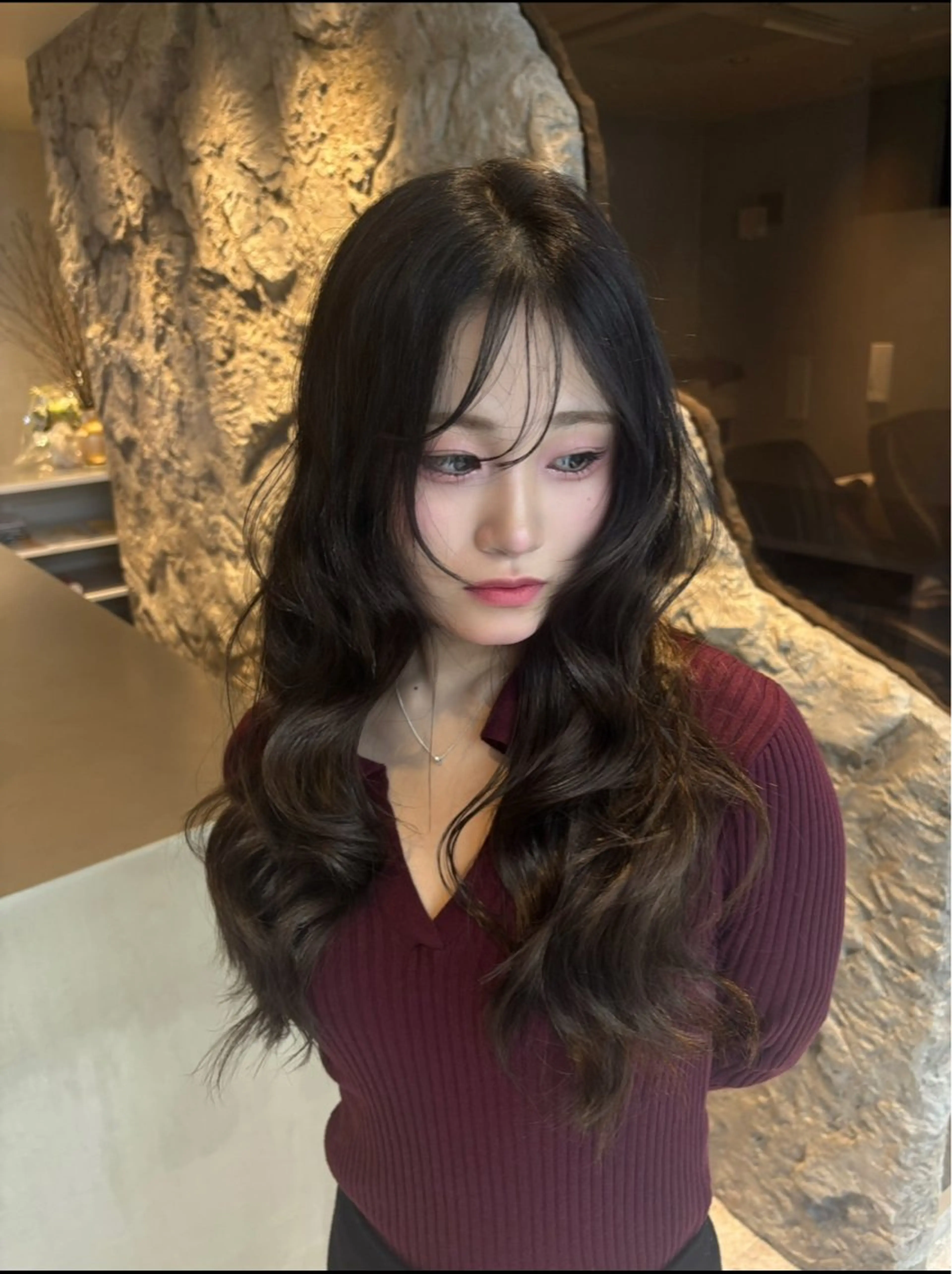 ロング ハッシュカット ハイレイヤー レイヤーカット Yuta✂︎ 韓国レイヤー🪽のヘアスタイル