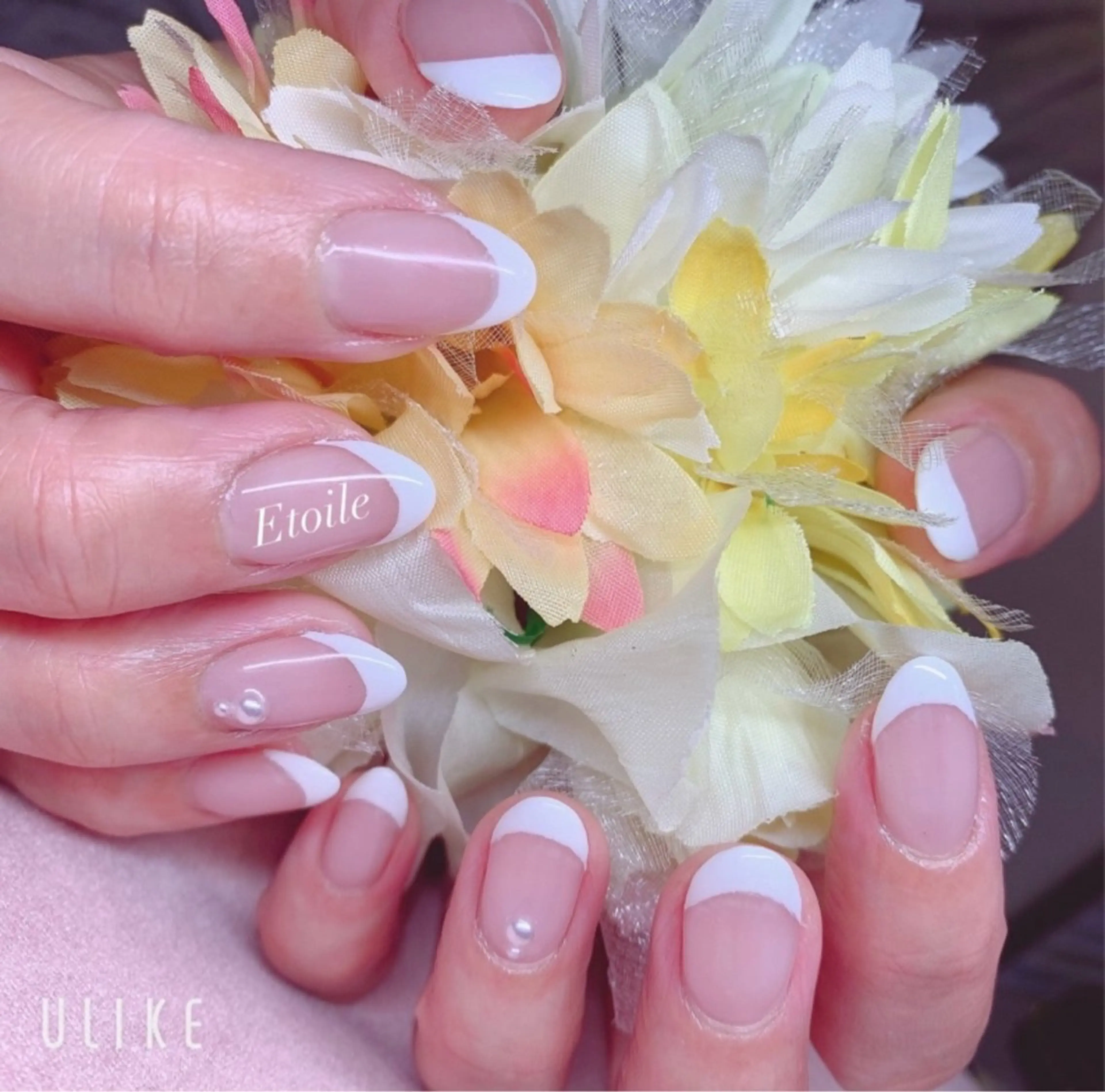 クリアベース🎀フレンチネイル(オフ込)の写真