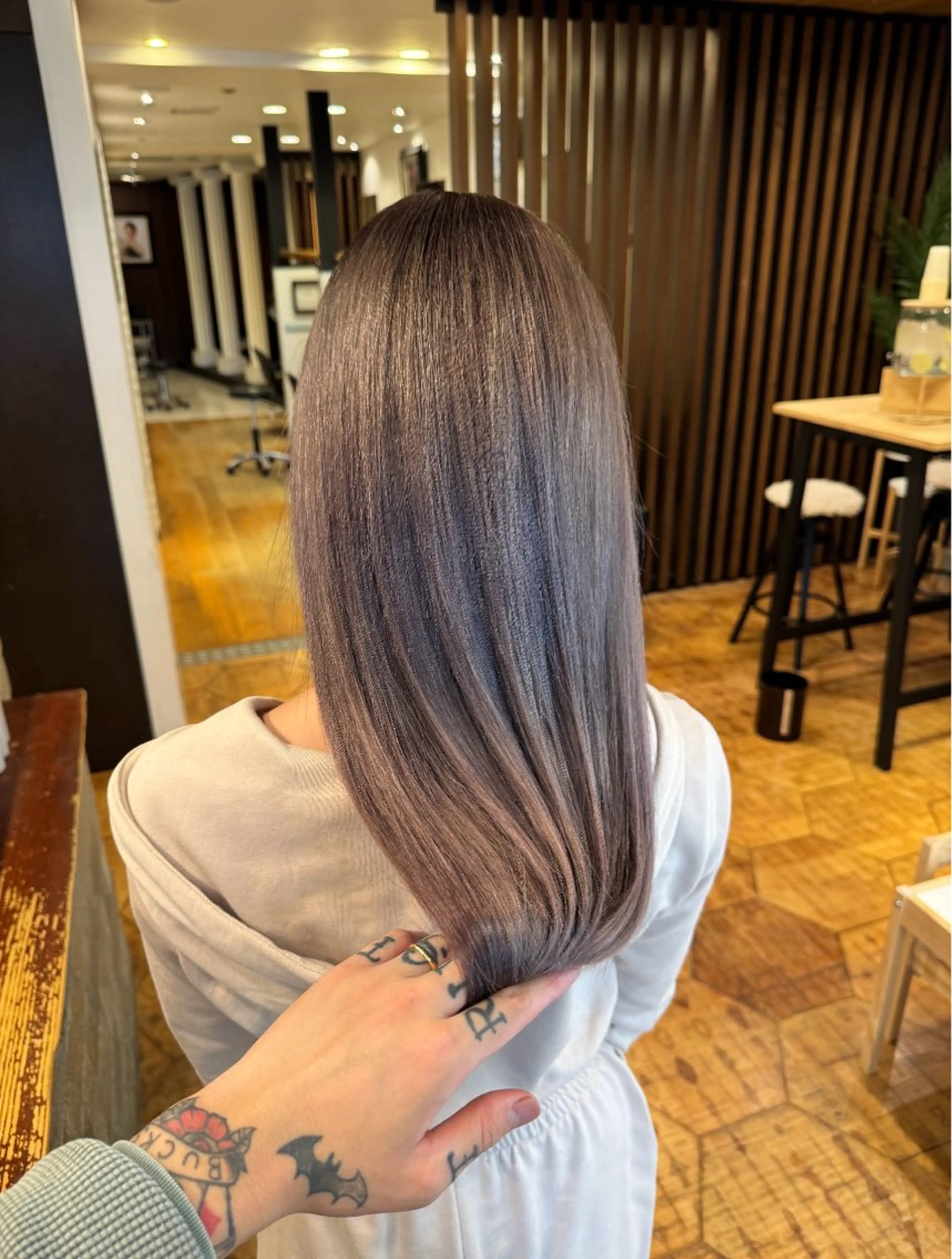 ロング カラー グレージュ ラベンダーカラー ラベンダーグレージュ ラベンダーグレー カット ヘアカラー 🔱SUI🔱 NAOKIのヘアスタイル