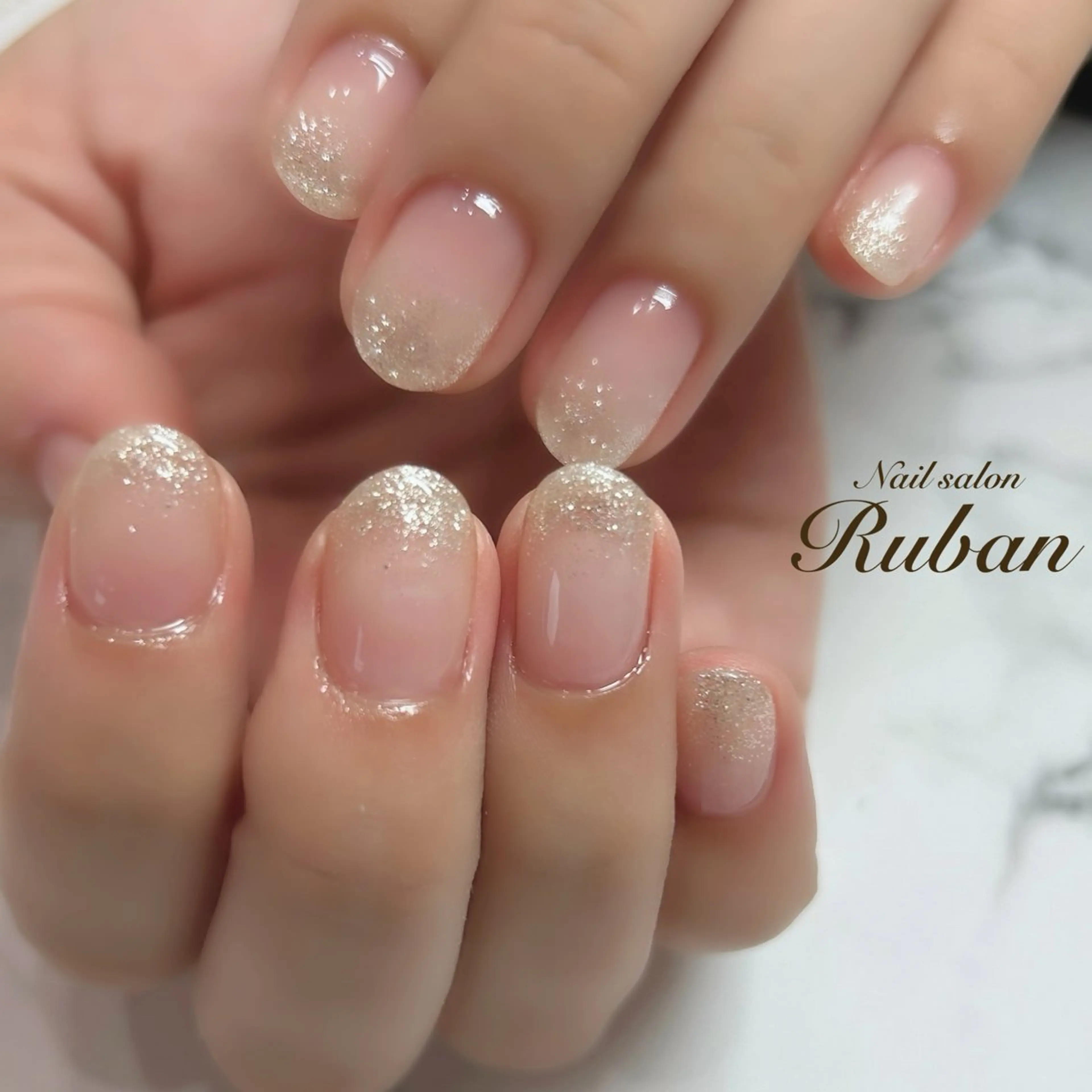 ネイル グラデーション ラメ(グリッター) ラメグラデーション Nail salon Rubanのネイルデザイン