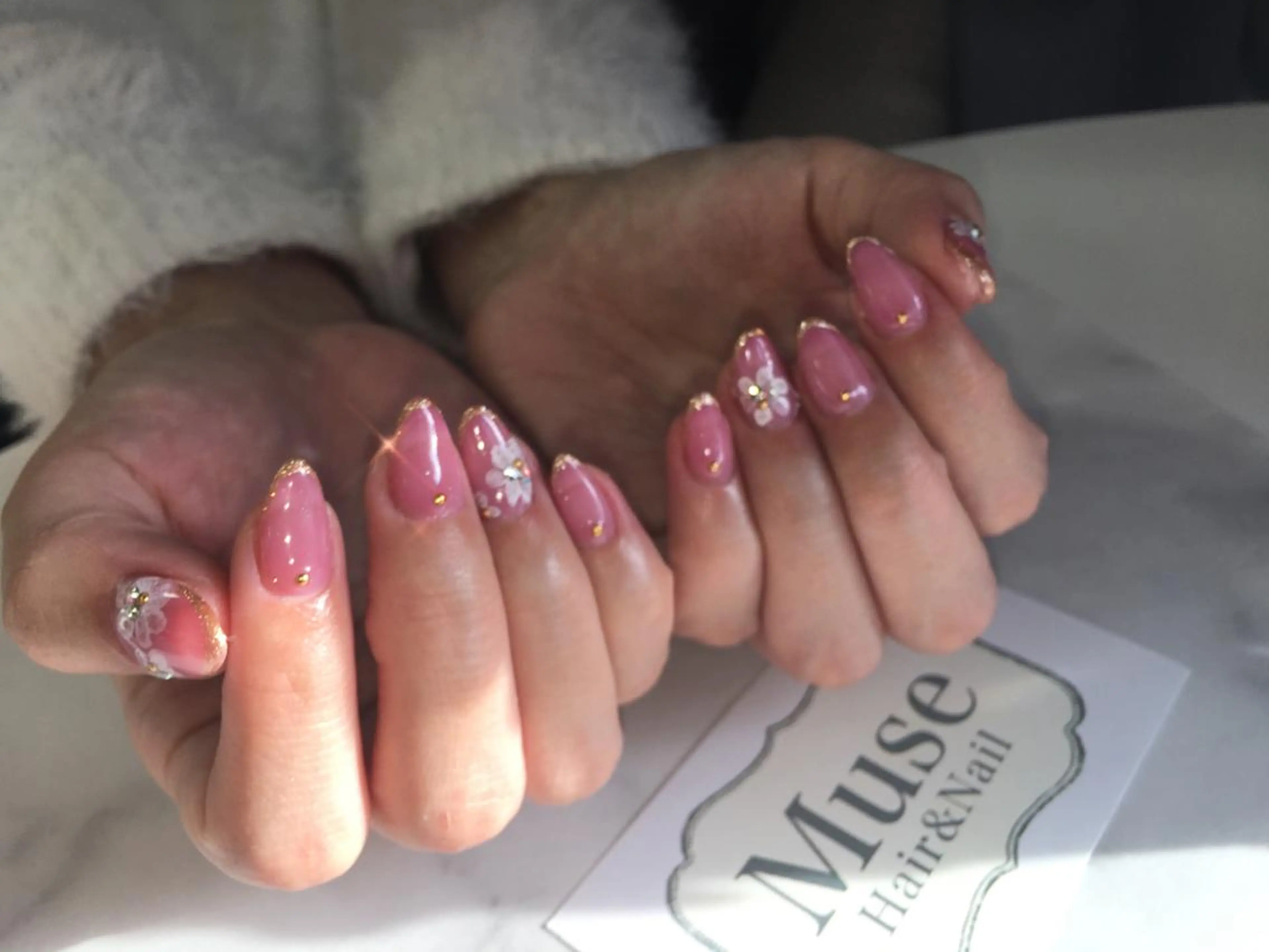 ネイル フラワーネイル 春ネイル 隠れ家一戸建て金町 HIROMI 葛飾区のネイルデザイン