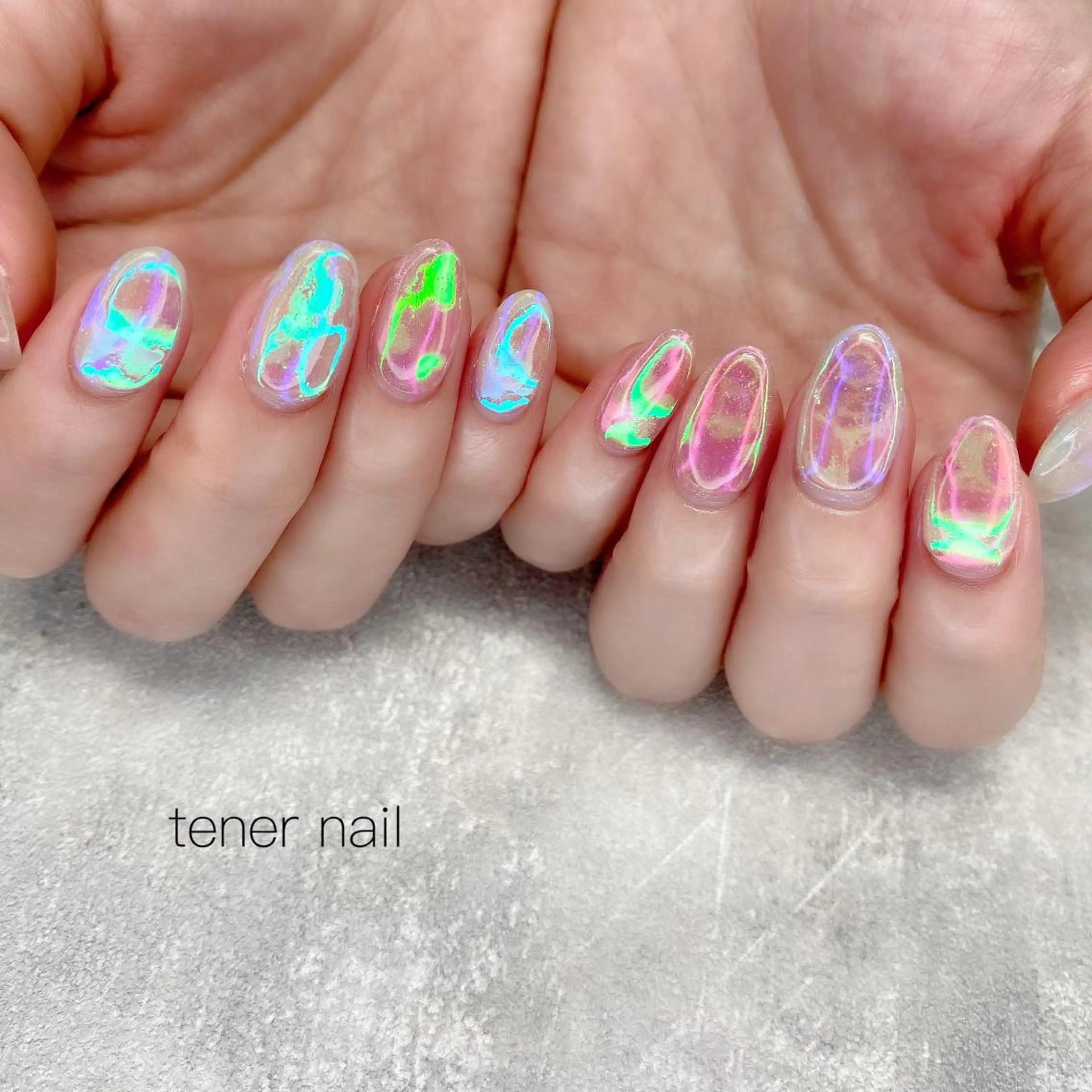 ネイル 氷ネイル・うるうるネイル テネルネイル tener nailのネイルデザイン