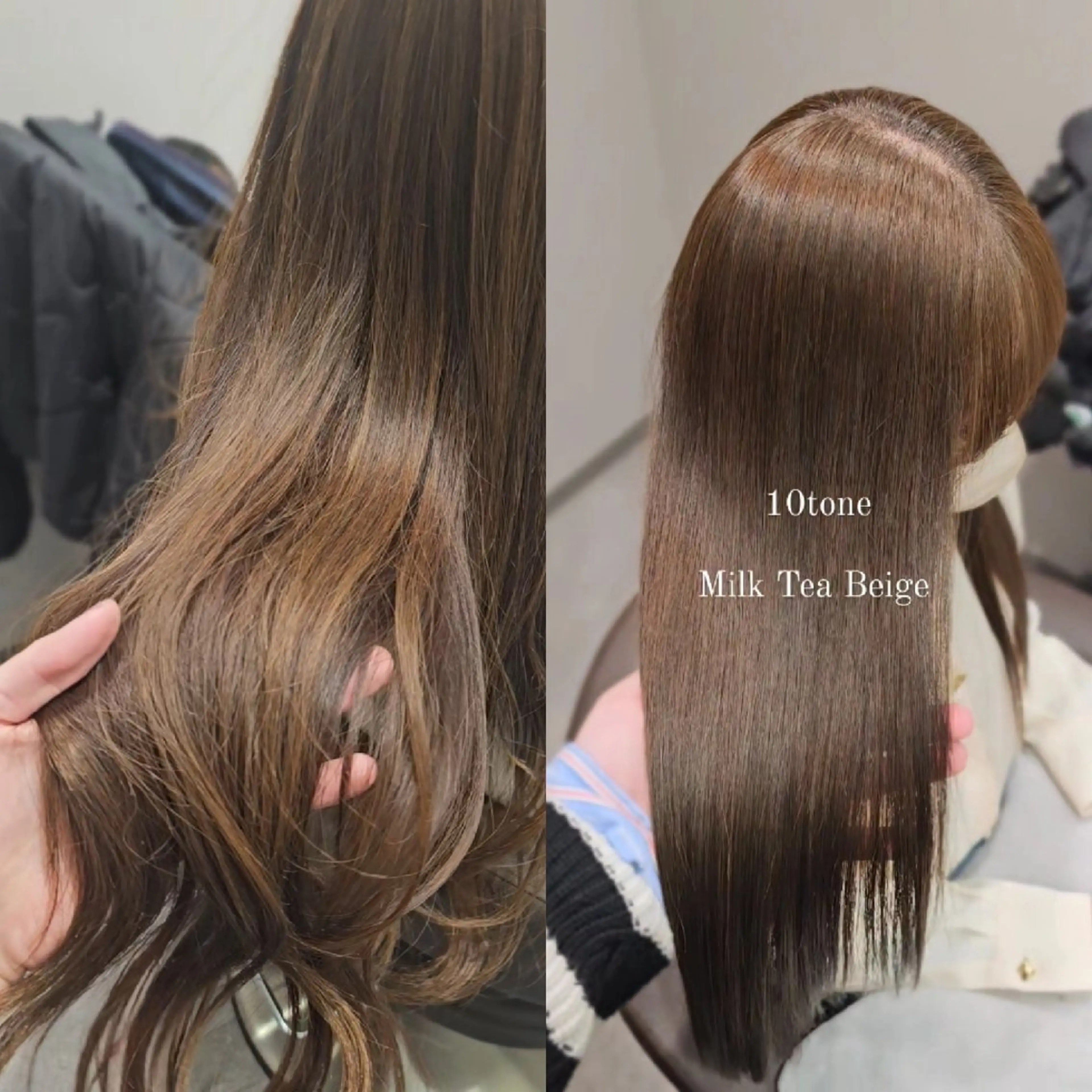 ロング カラー カット ヘアカラー トリートメント 縮毛矯正をしている人 のためのカラーのヘアスタイル