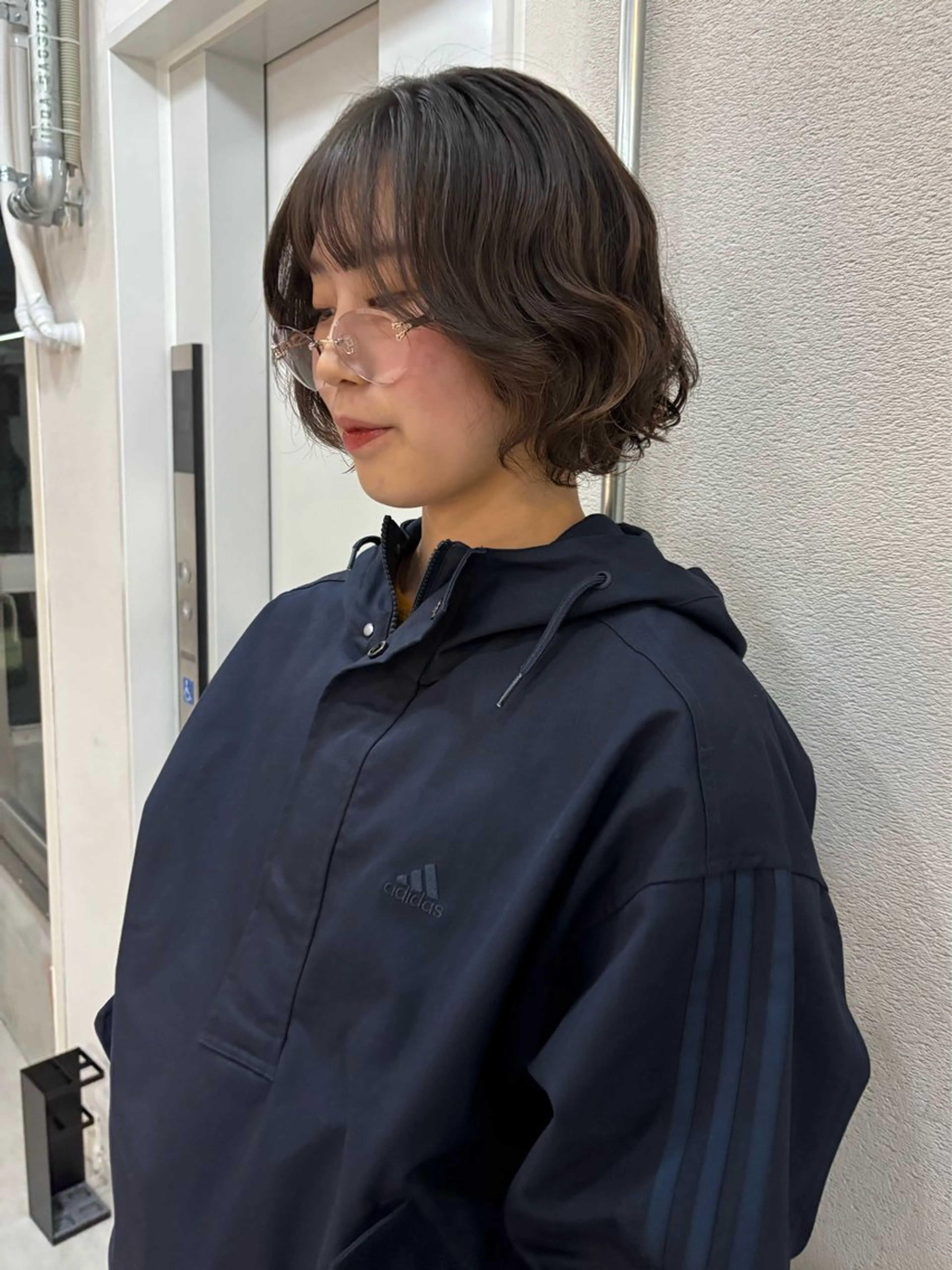 ショート パーマ ショートヘア 透明感カラー/パーマ /烏丸御池/寿々乃のヘアスタイル