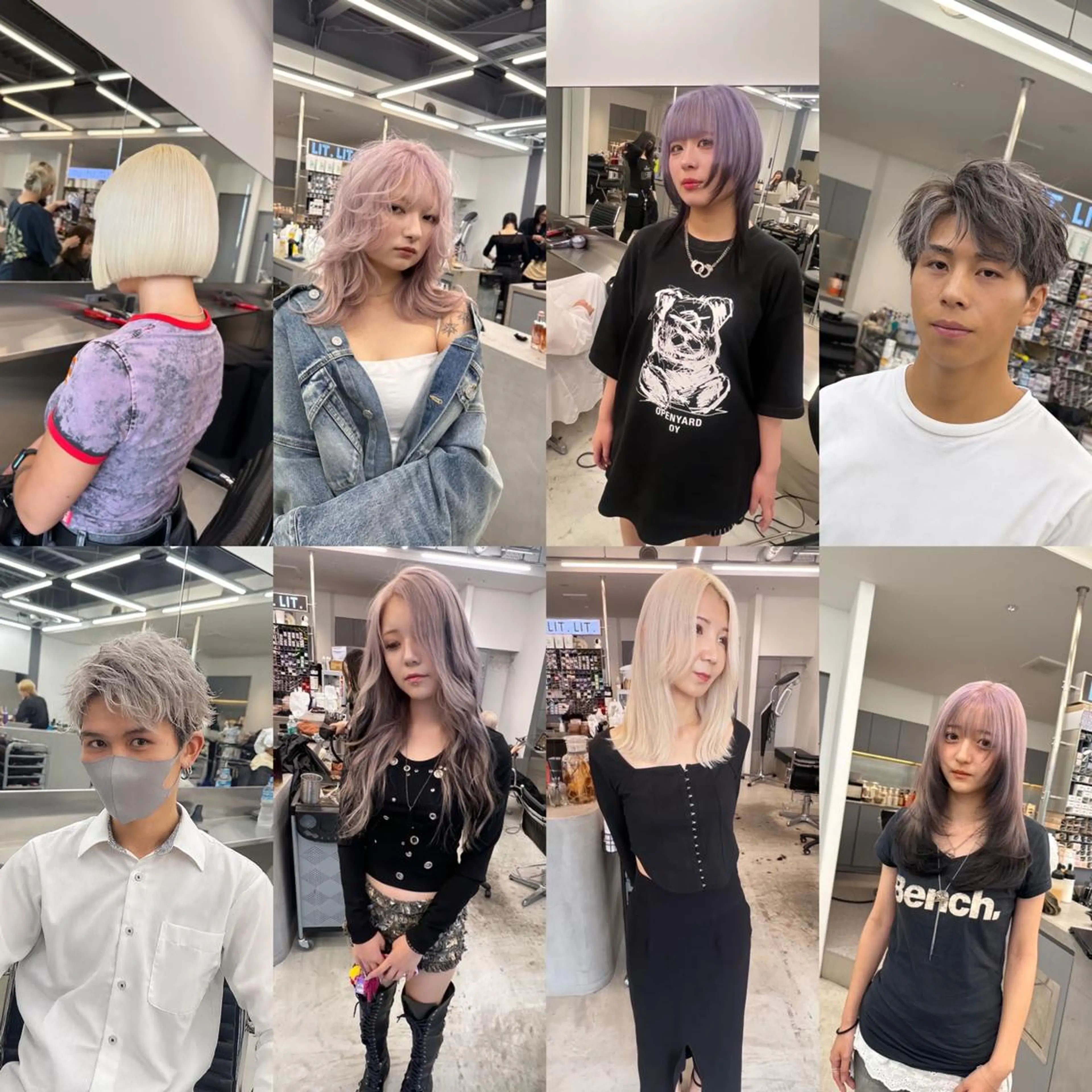 カラー ミディアム ミディアムパーマ バレイヤージュ ブリーチ ハイトーンカラー インナーカラー 艶髪／髪質改善 市川ひなたのヘアスタイル
