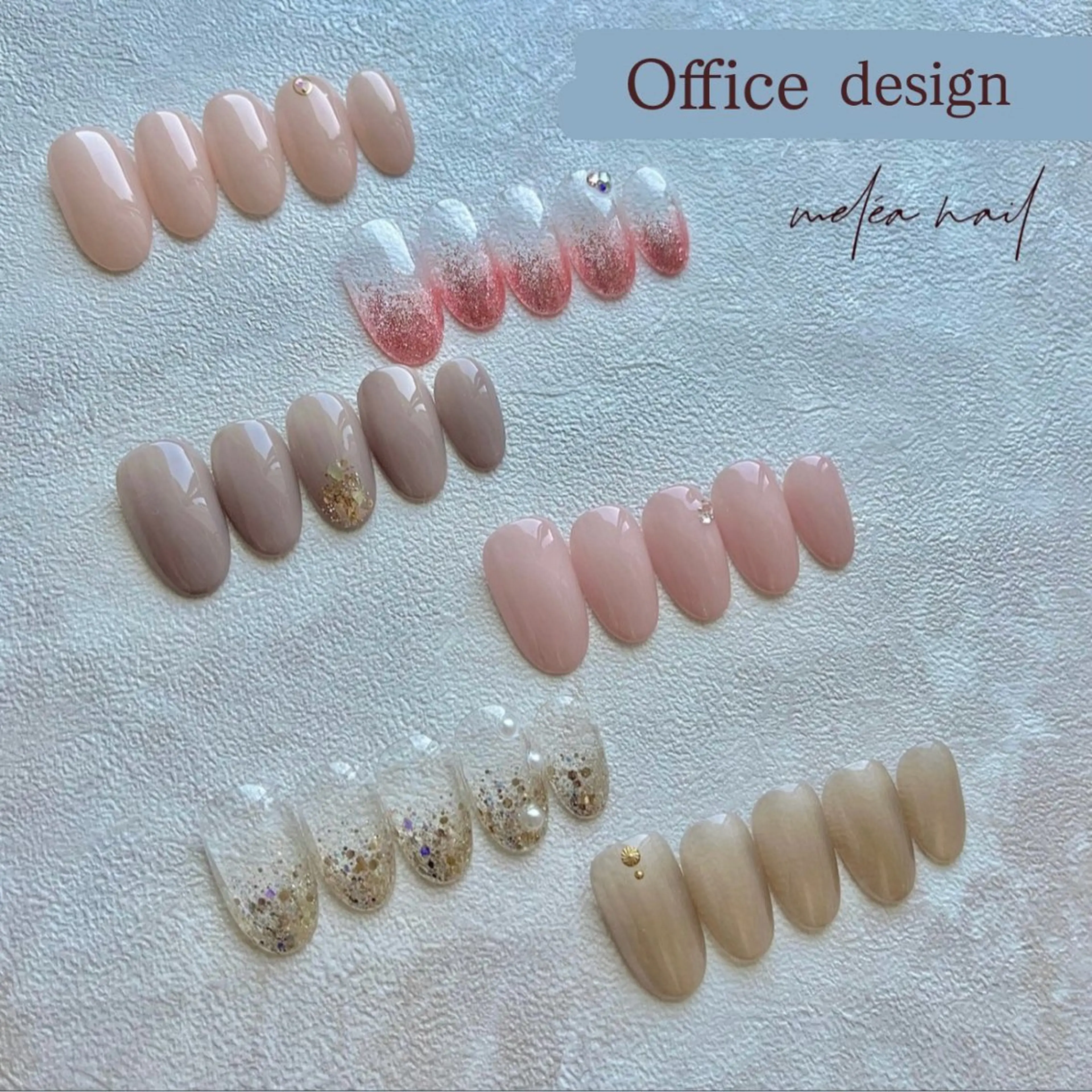 ネイル オフィスネイル ハンドネイル Mika meléa nailのネイルデザイン
