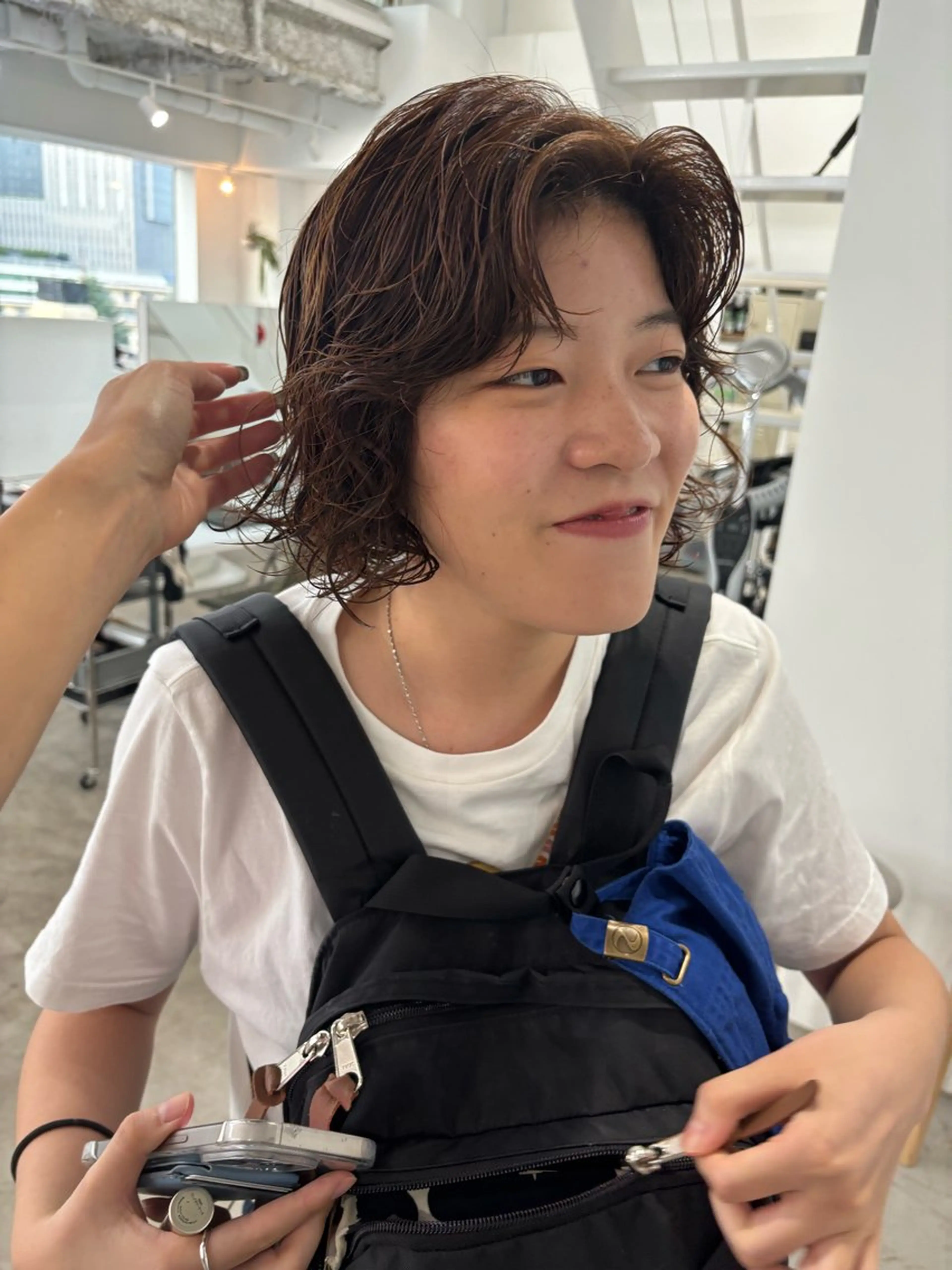 ショート ボブ パーマ 🧚🏼ボブパーマ 歩美のヘアスタイル