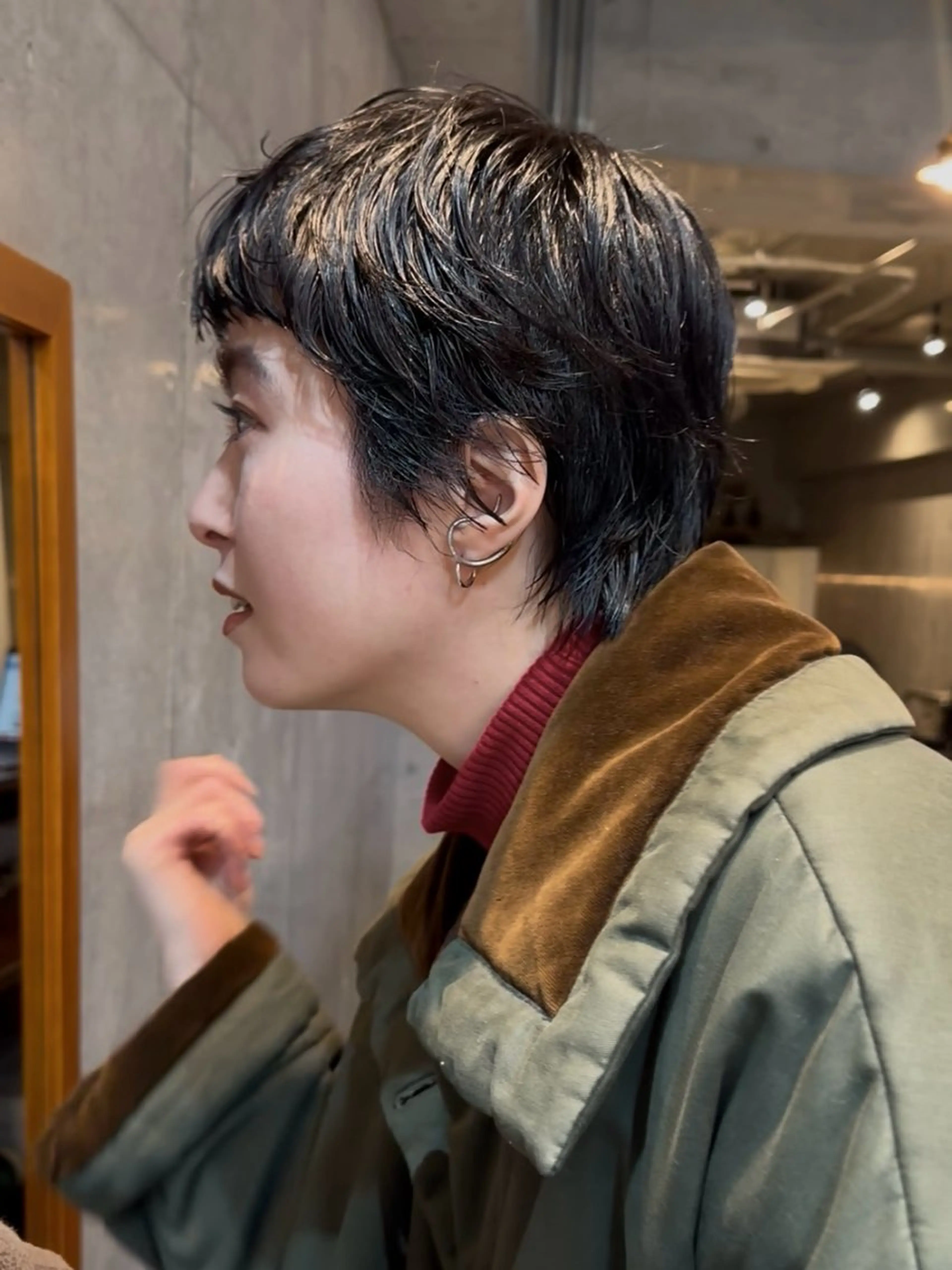 ショート カラー パーマ カット パーマ トリートメント 前野 日奈のヘアスタイル