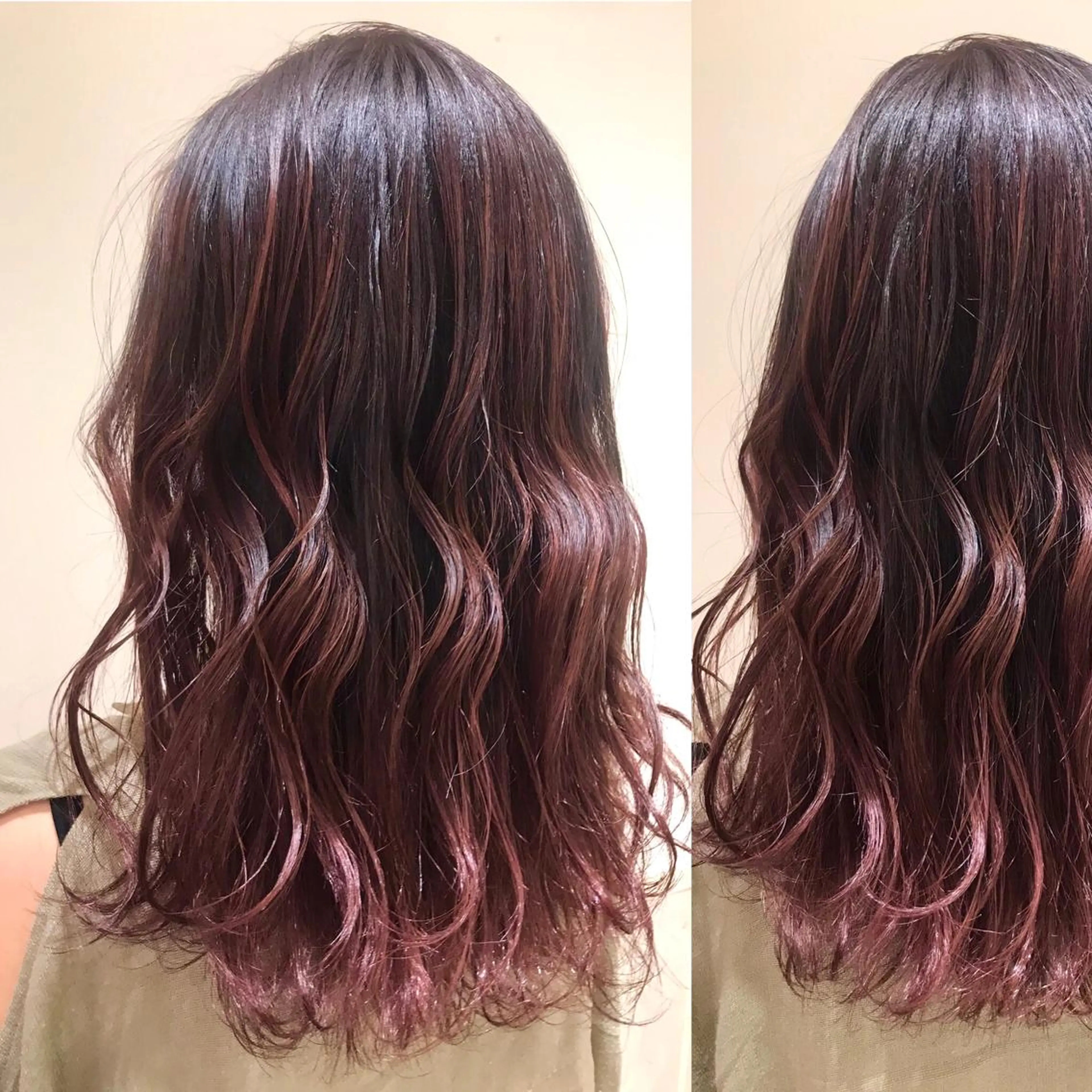 セミロング カラー スナコザワ レナのヘアスタイル