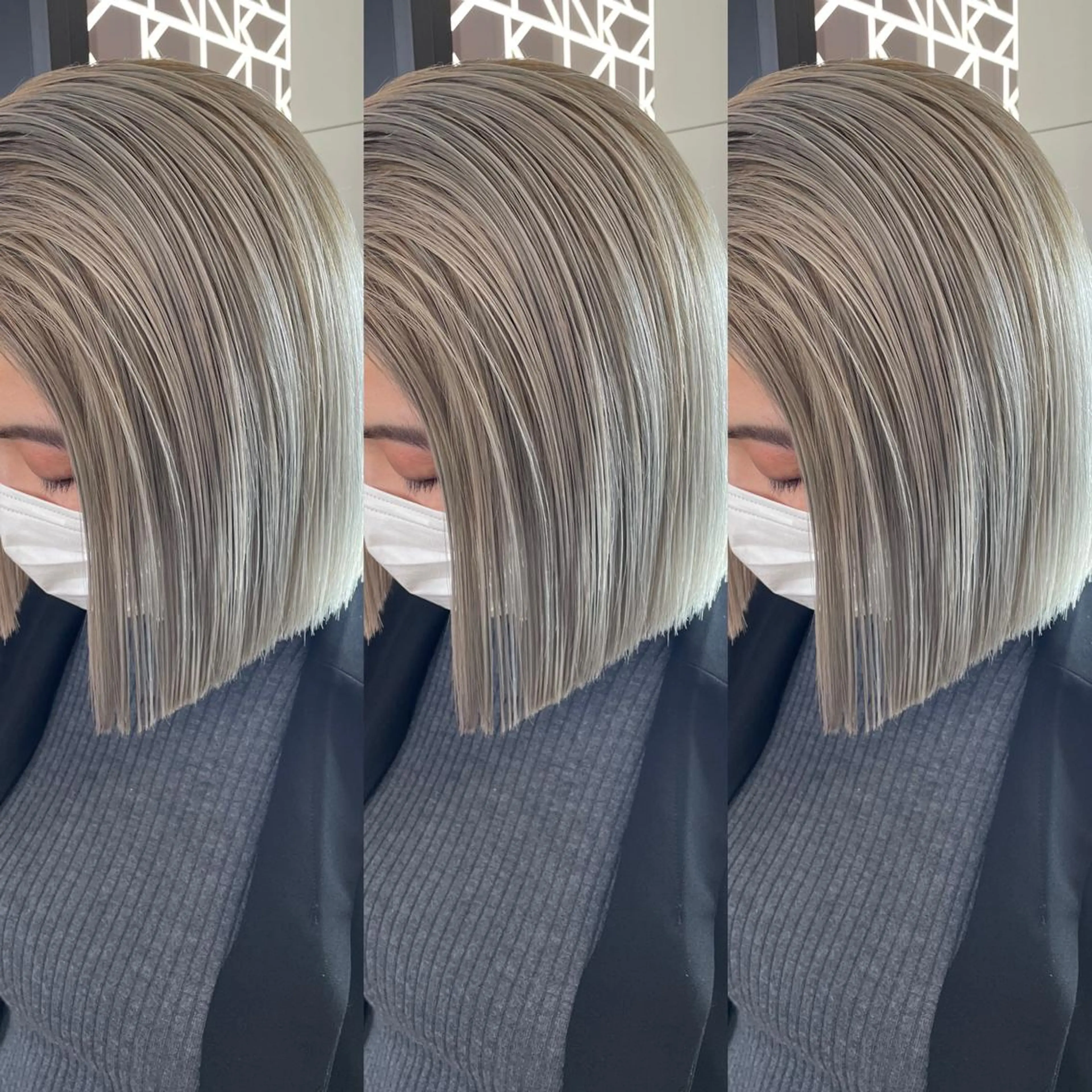 ミディアム カラー アッシュ ベージュカラー カット ヘアカラー トリートメント ヘアセット 💜ハイトーン💛 マジカルかいちゃんのヘアスタイル