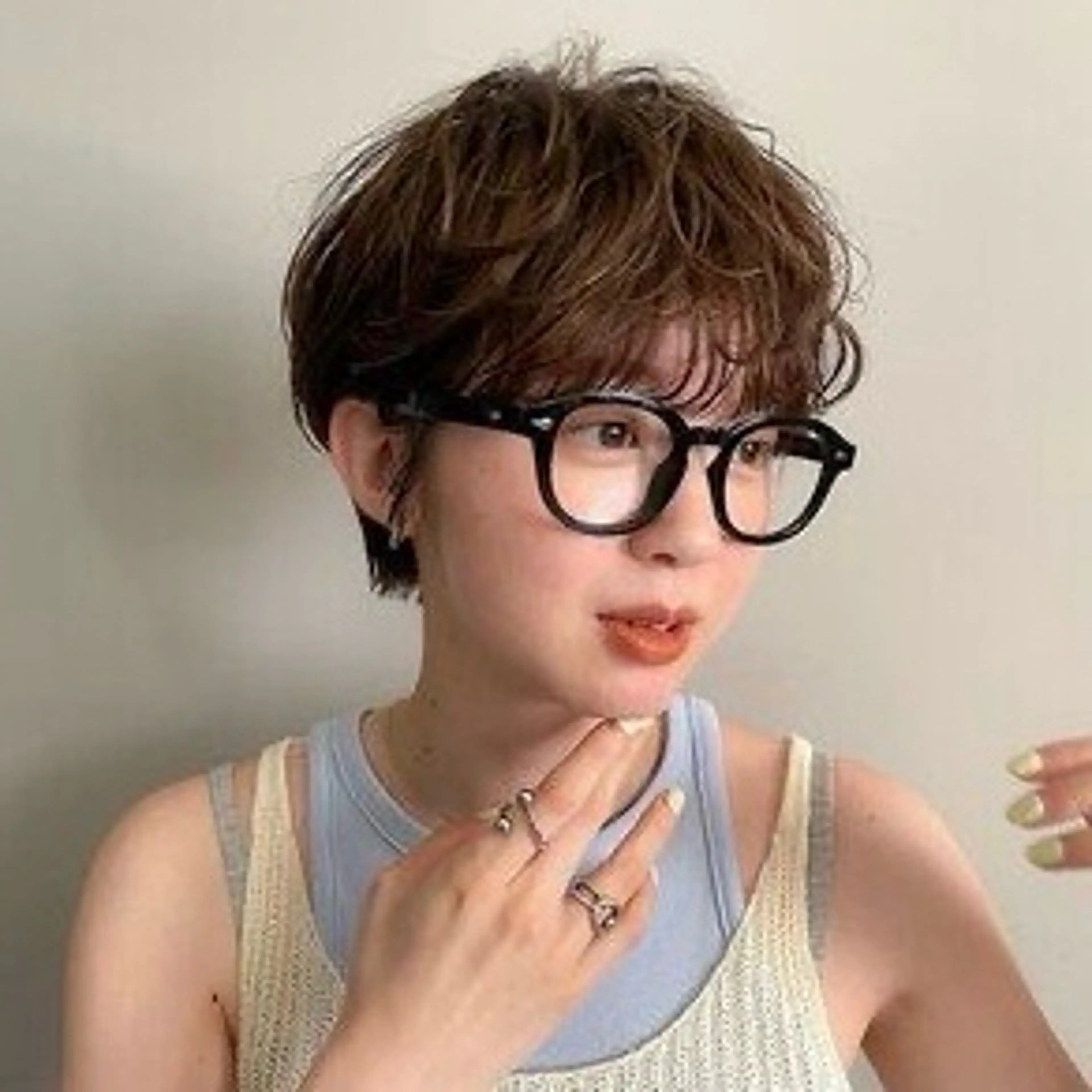 ショート パーマ ショートヘア 🫧もも🫧 ／パーマ/似合わせ/のヘアスタイル