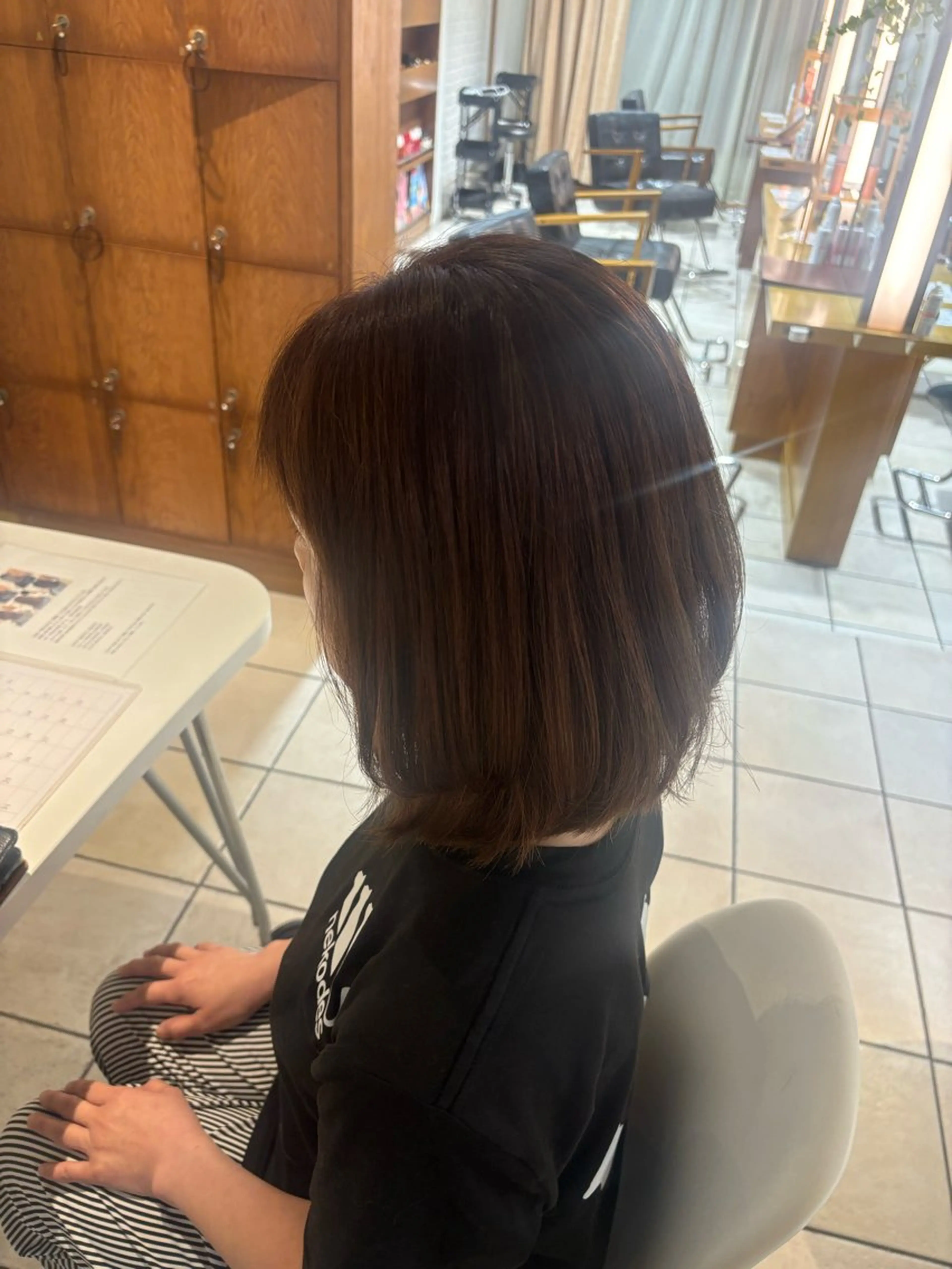 ミディアム カラー ボブレイヤー ボブ レイヤーカット 🩵り ん🦋のヘアスタイル