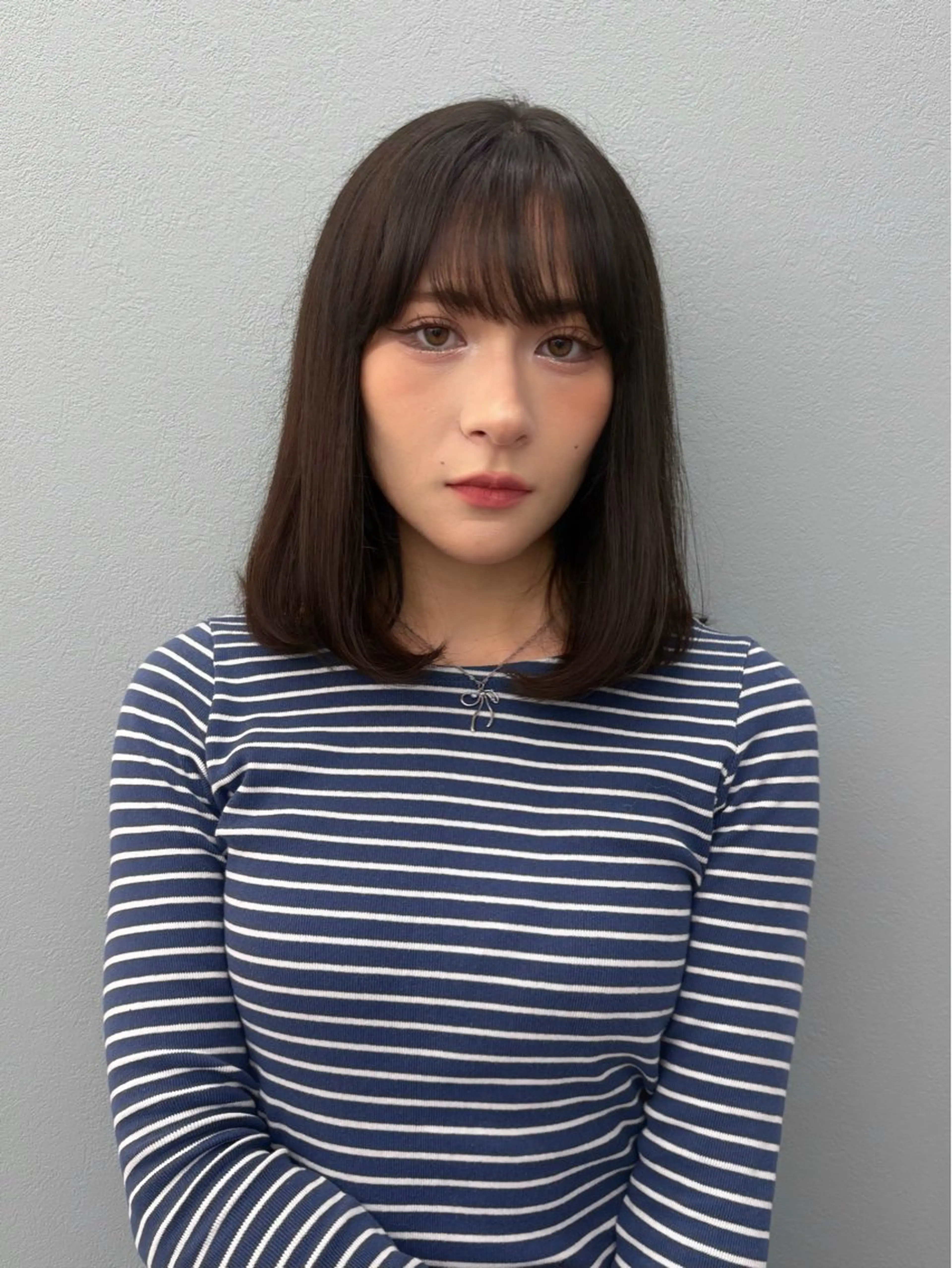 ミディアム ボブ カット ヘアカラー レイヤー/髪質改善 🫧小町 紗耶華のヘアスタイル