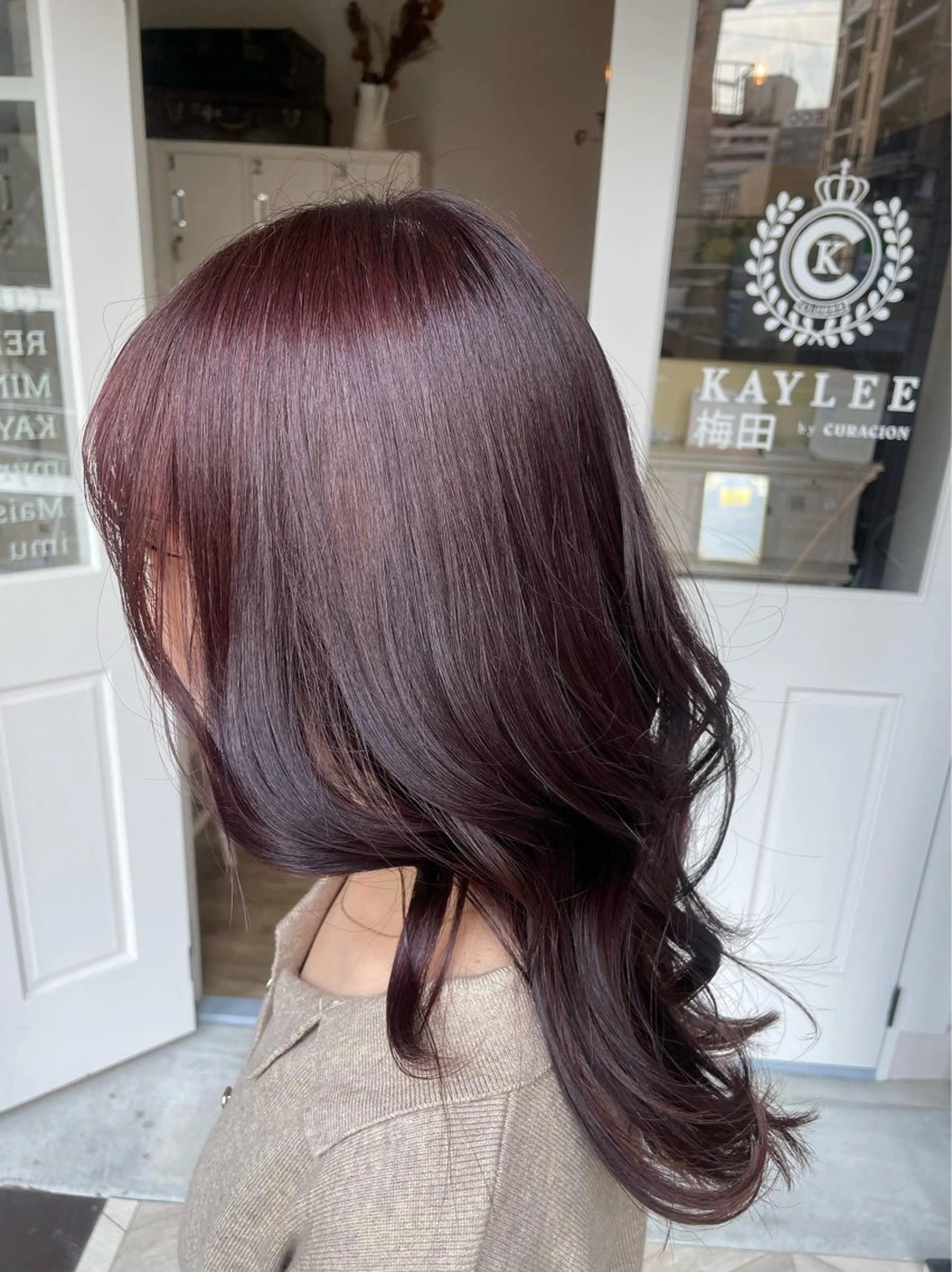 ミディアム ピンクブラウン 髙橋 秀果のヘアスタイル