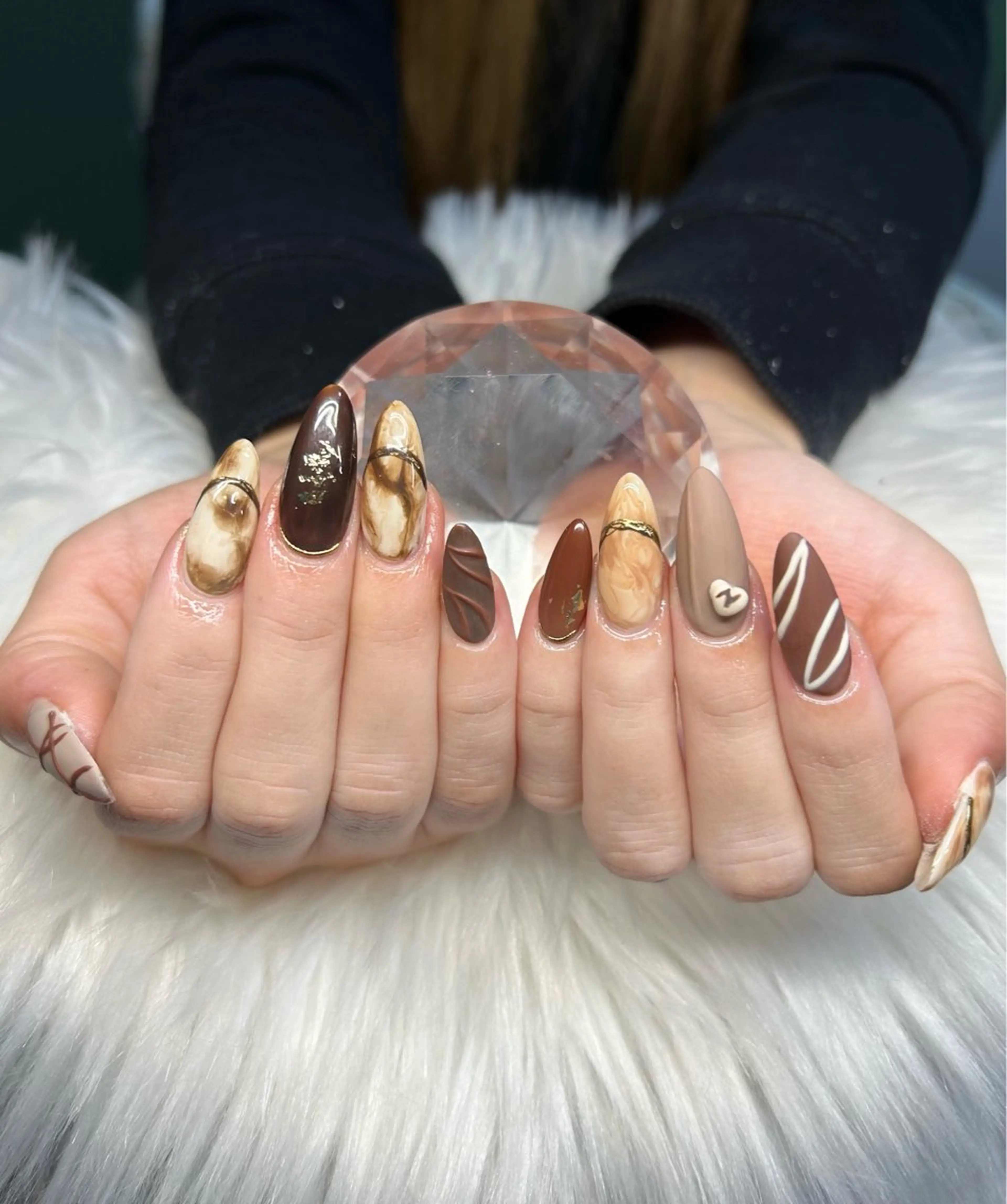 ネイル アートネイル オーロラネイル チークネイル 長さ出し フットネイル Chan nailsのネイルデザイン